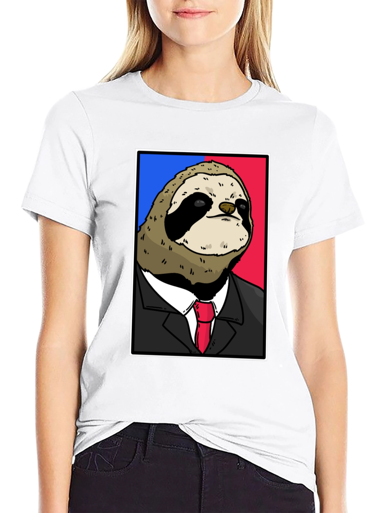 Black Sloth Boss T-Shirt - Funny Animal Tee view 9
