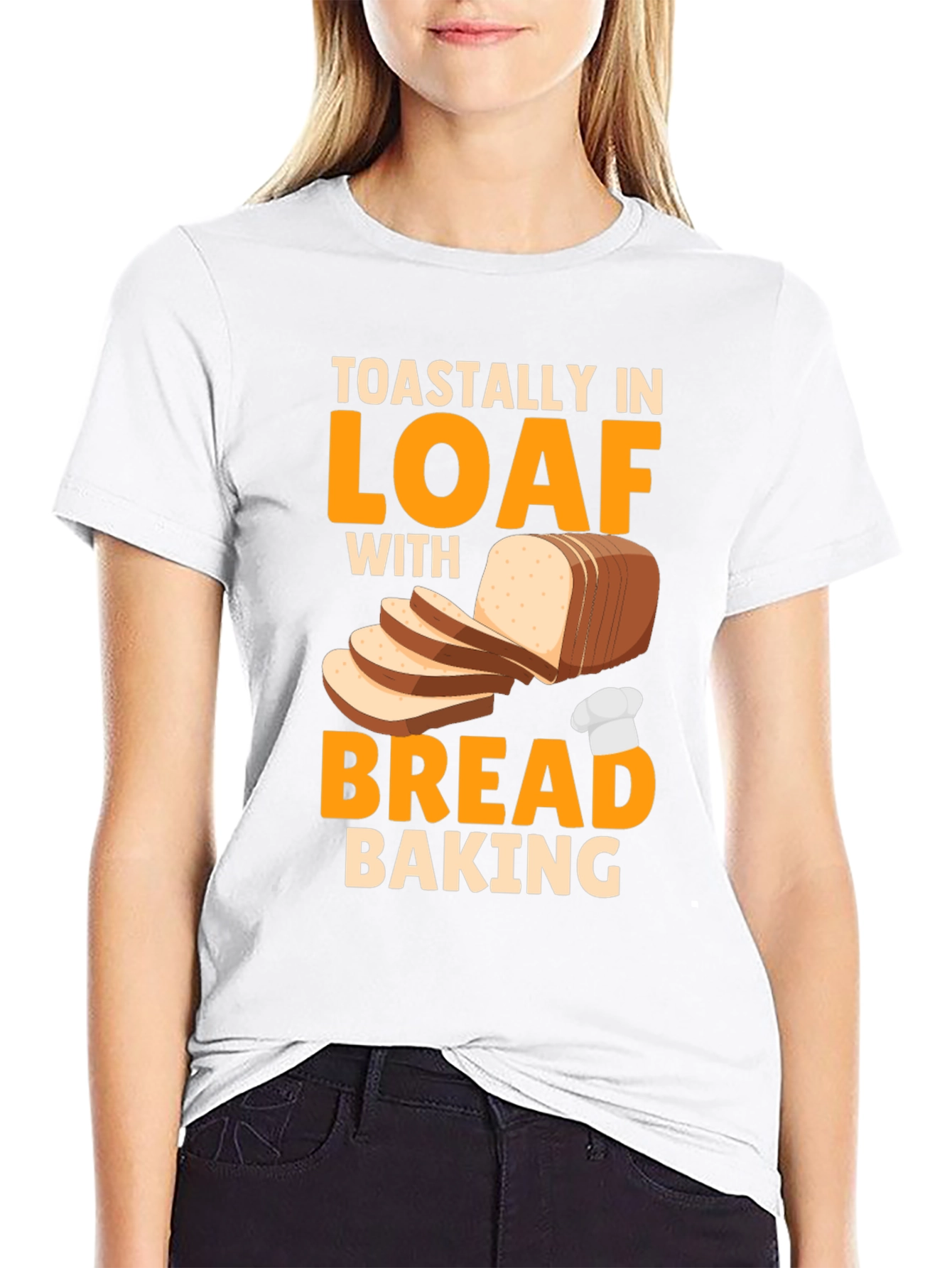 Black Toastally In Loaf With Bread Baking Graphic T-Shirt view 9