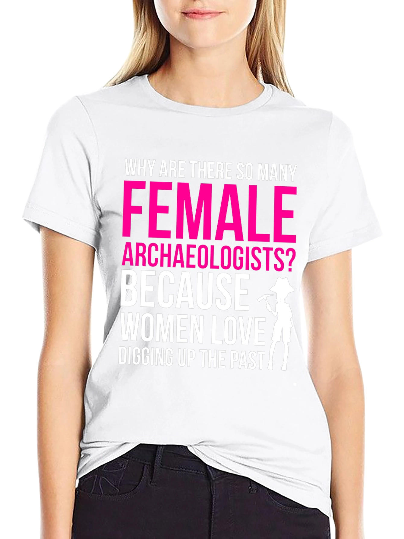 Black Funny Female Archaeologist T-Shirt: Digging Up The Past view 9