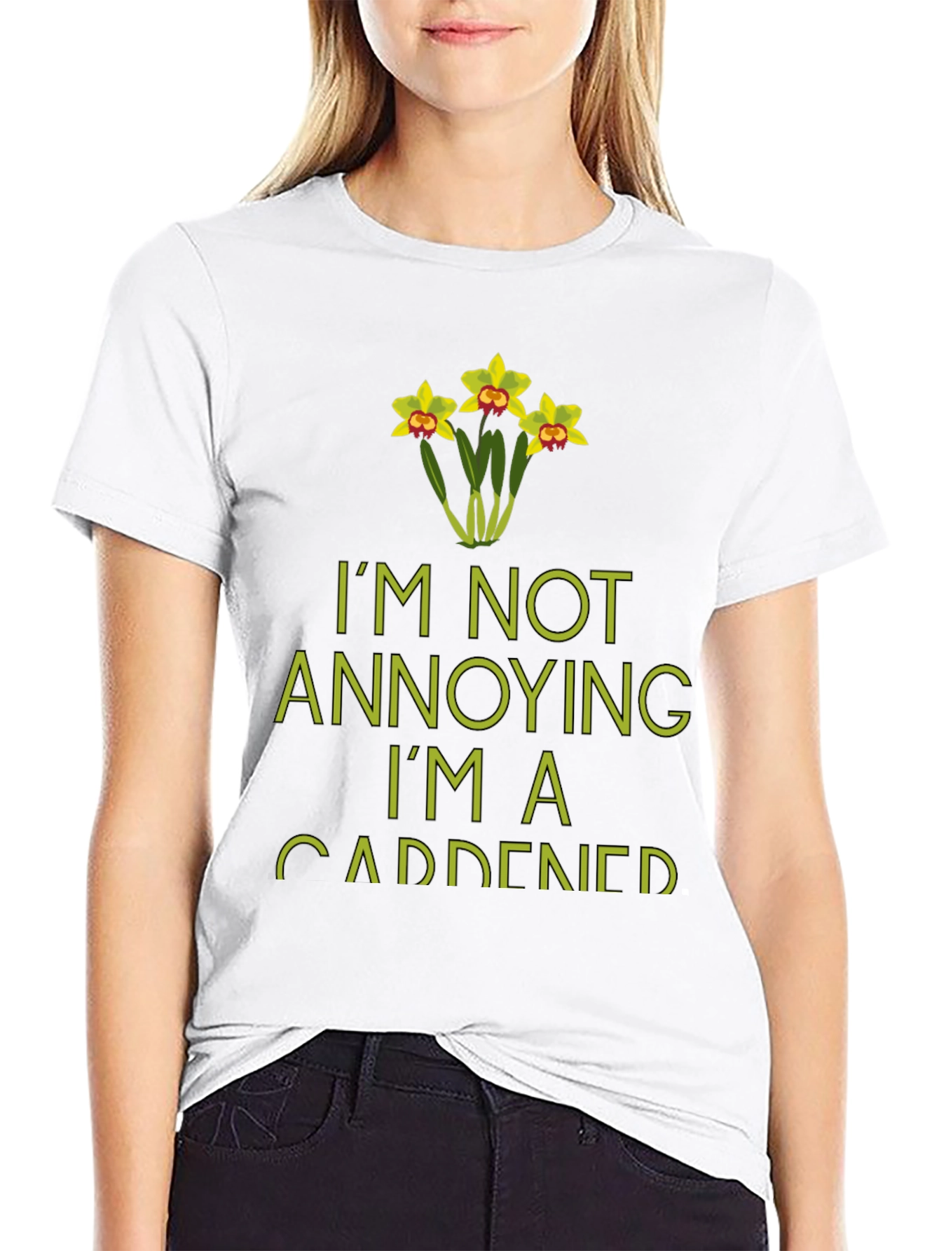 Black I'm Not Annoying I'm A Gardener T-Shirt view 9