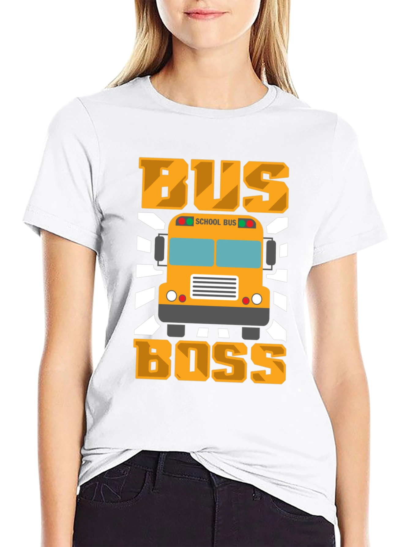 Black Bus Boss T-Shirt - School Bus Driver Apparel view 9