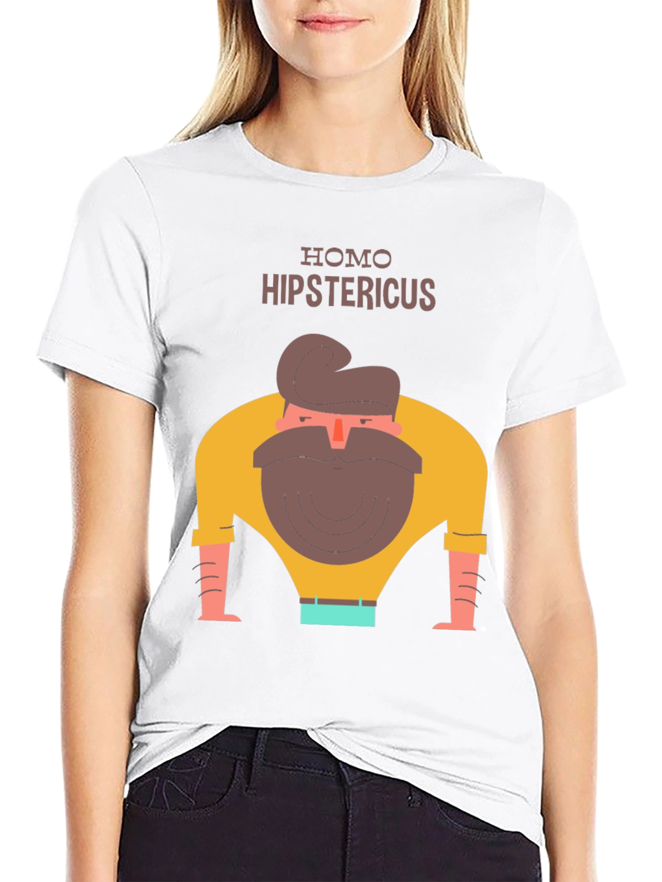 Black Homo Hipstericus Graphic Tee view 9