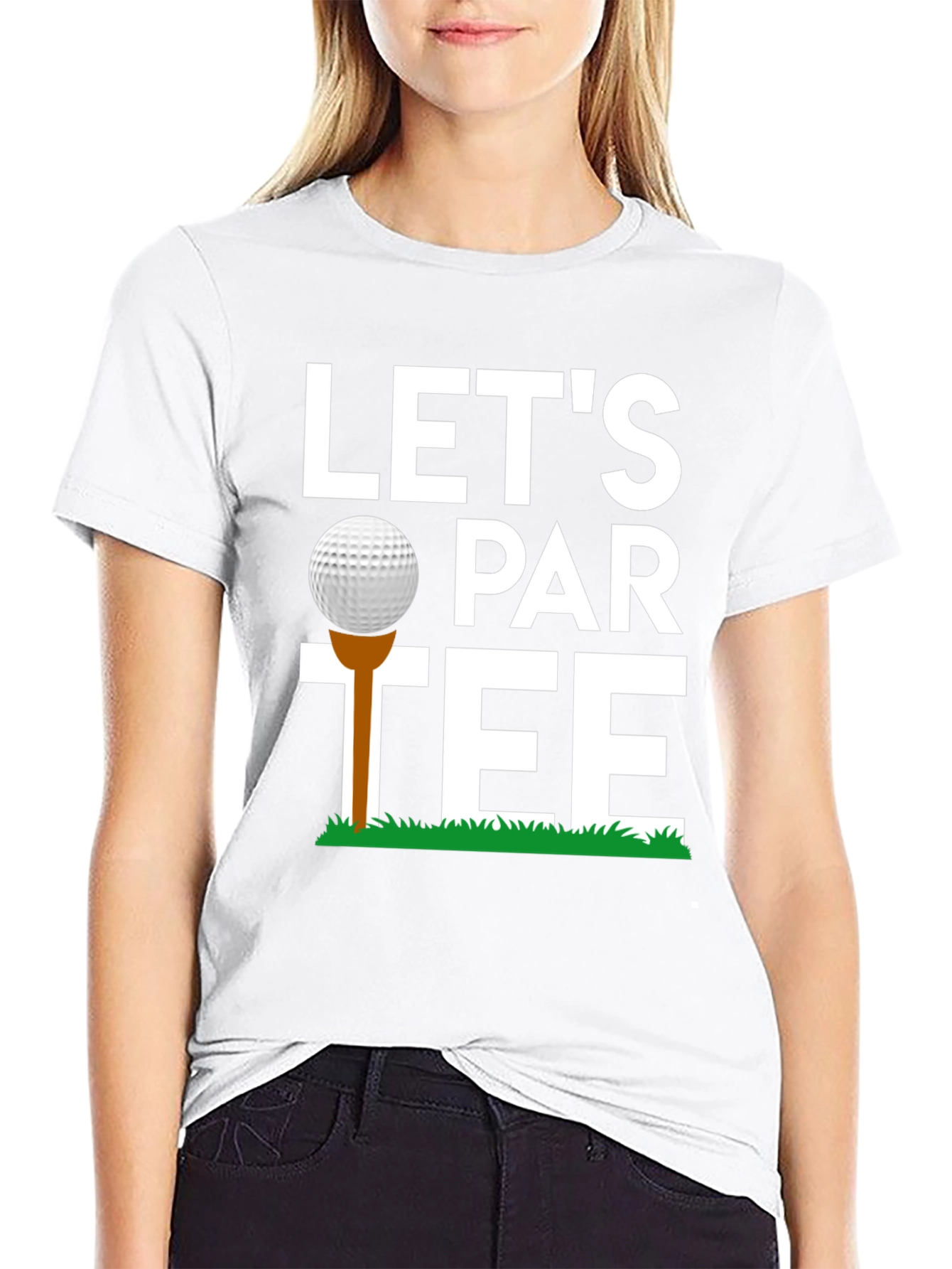 Black Let's Par-Tee Golf T-Shirt Funny Golfing Tee view 9