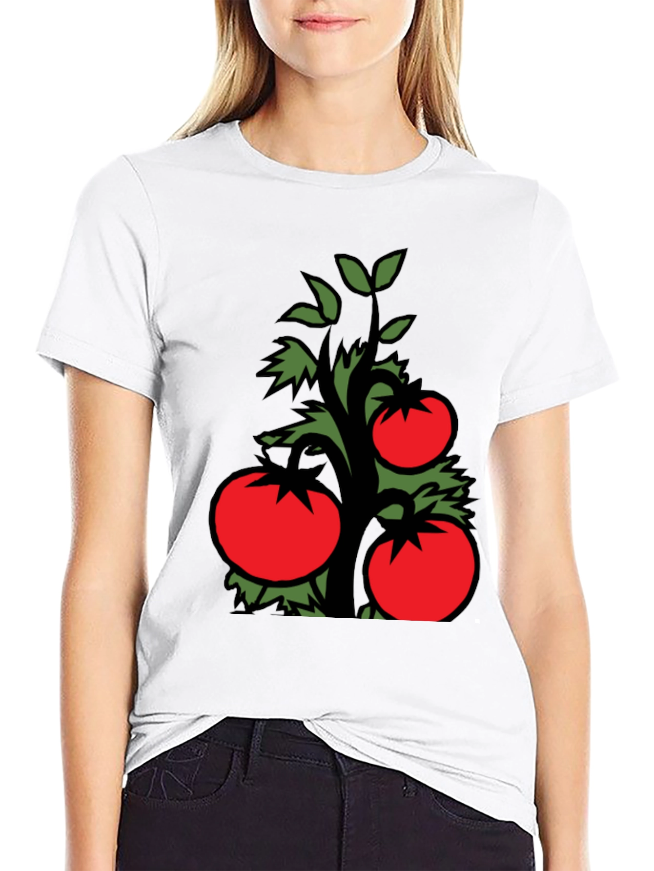 Black Tomato Plant Graphic Tee - Fresh Style view 9