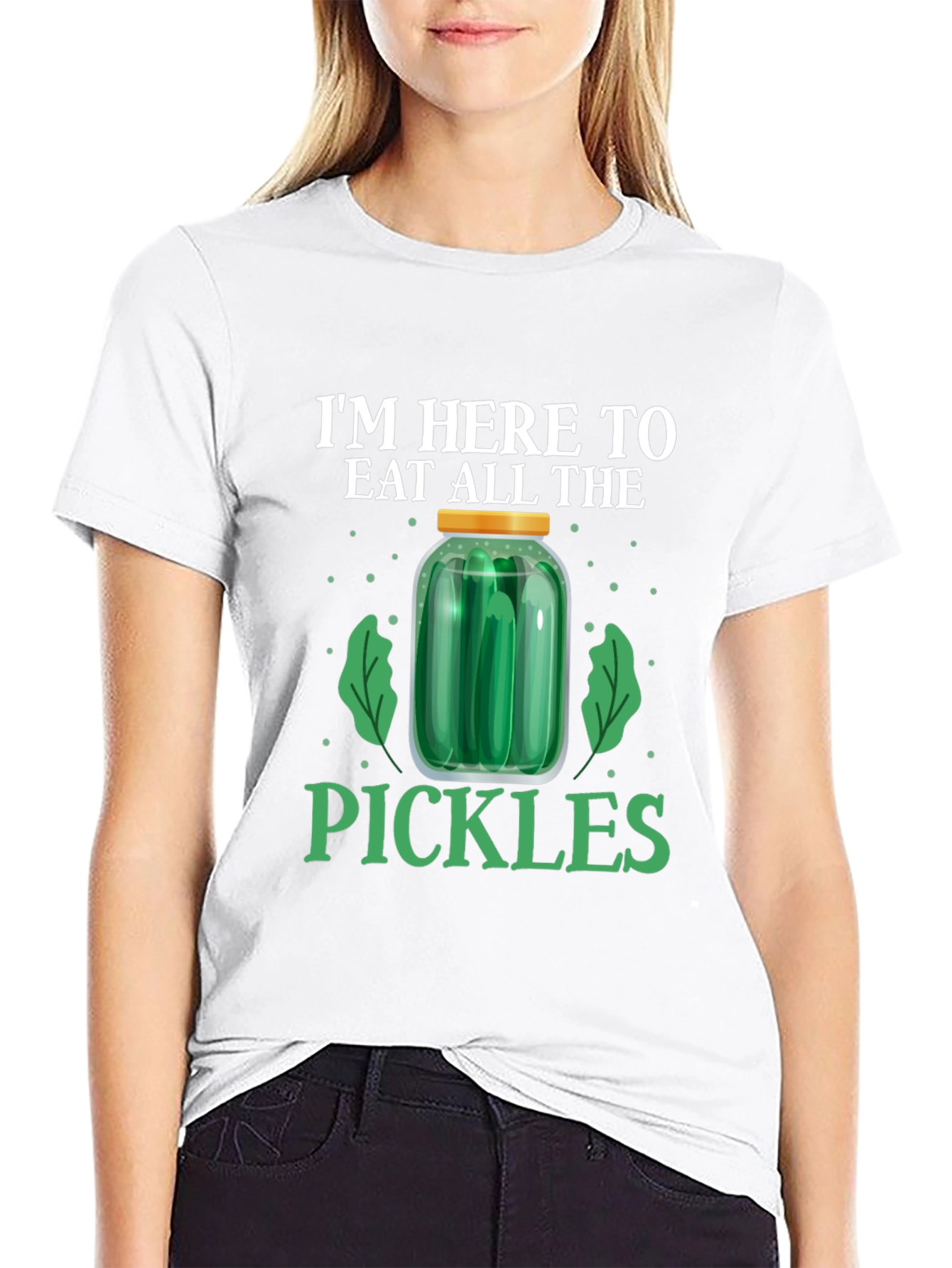 Black Eat All The Pickles Graphic T-Shirt view 9