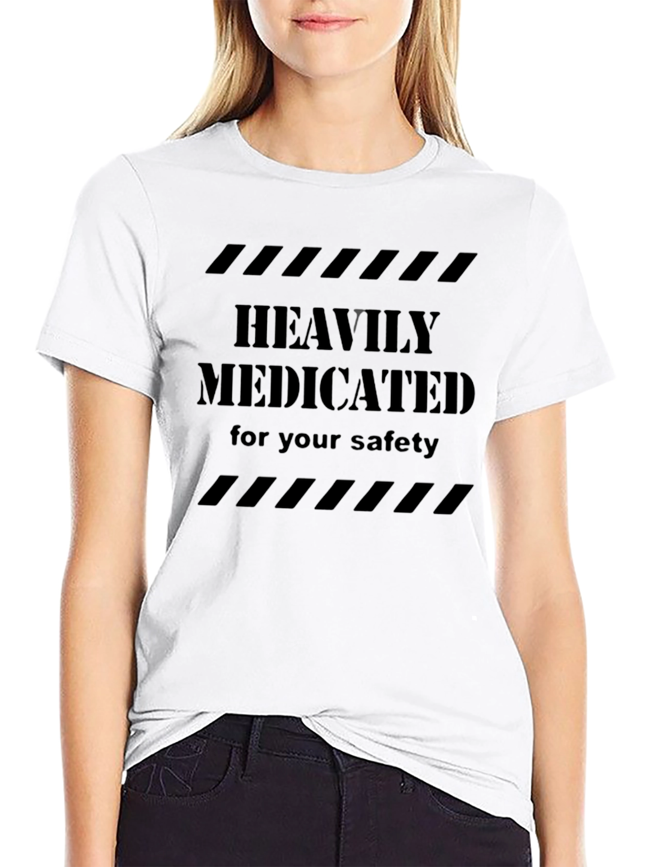 Black Heavily Medicated Safety T-Shirt - Black view 9
