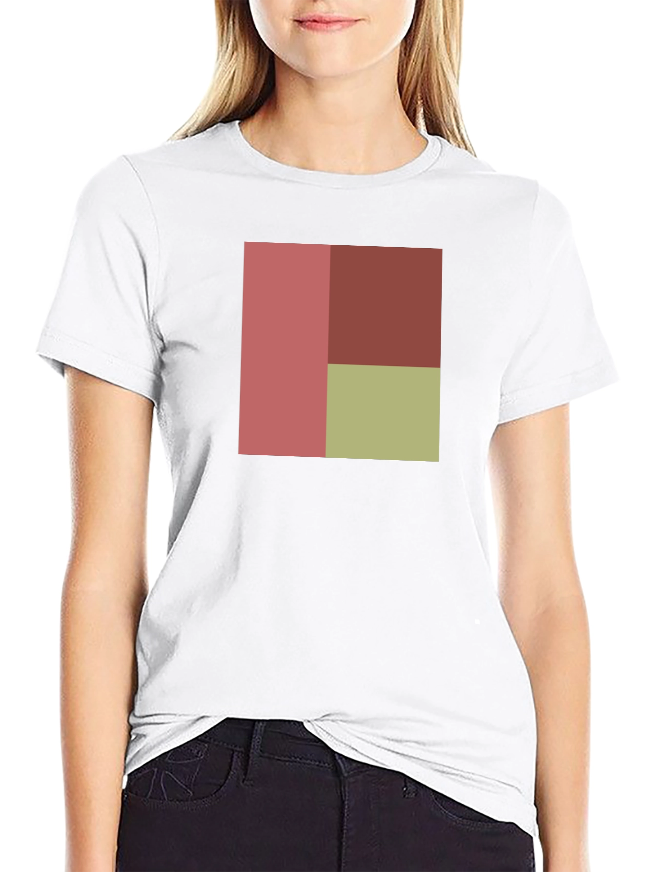 Black Modern Color Block Tee - Stylish Casual Wear view 9