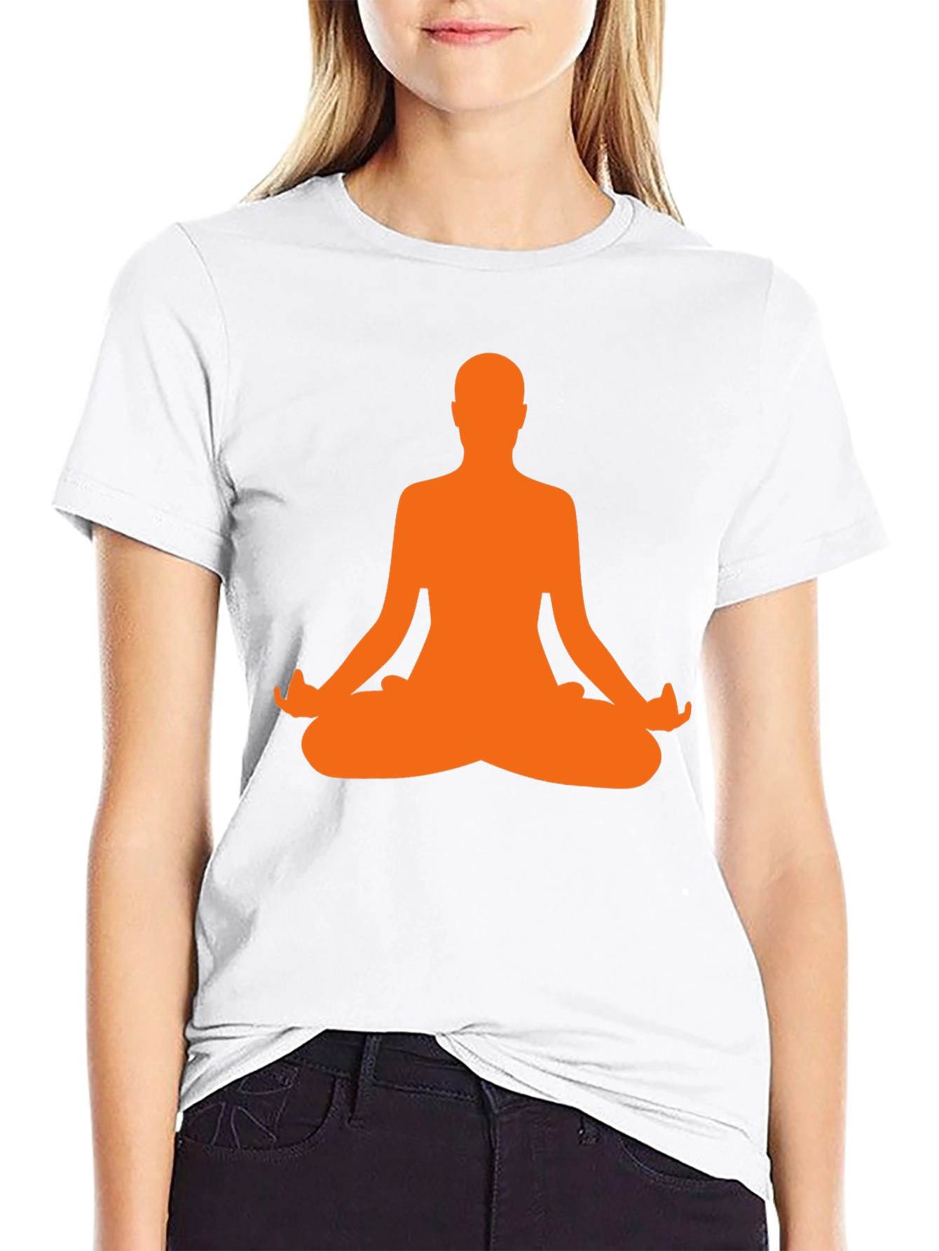 Black Yoga Pose Graphic Tee - Black view 9