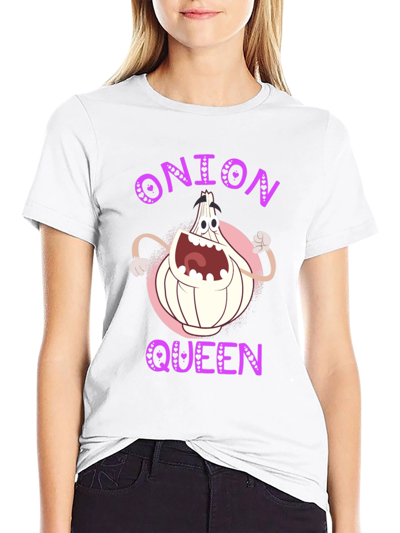 Black Onion Queen T-Shirt - Funny Graphic Tee view 9