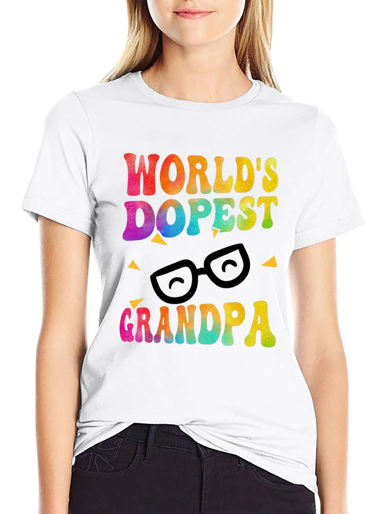 Black World's Dopest Grandpa T-Shirt view 9