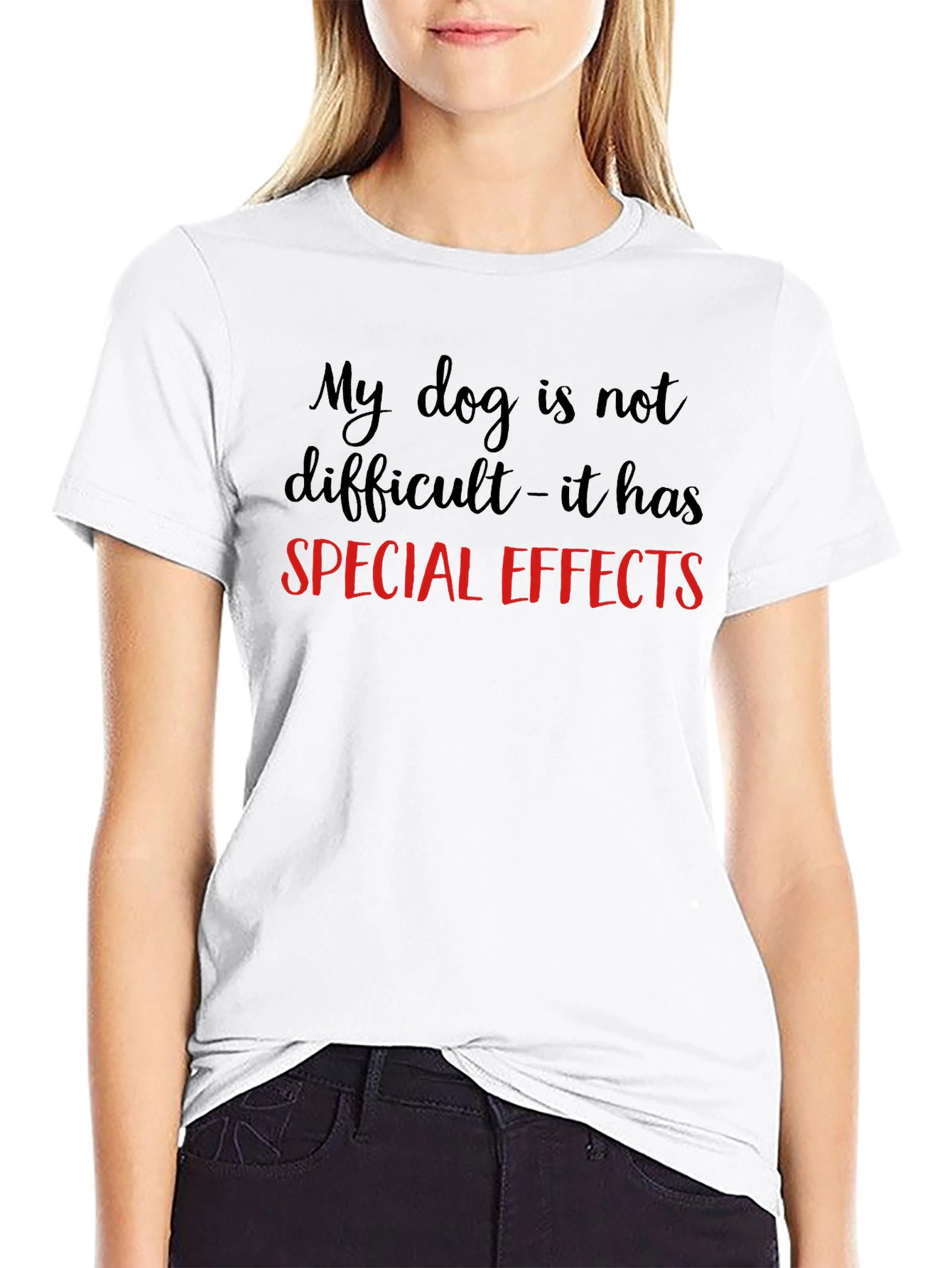 Black My Dog Has Special Effects T-Shirt view 9