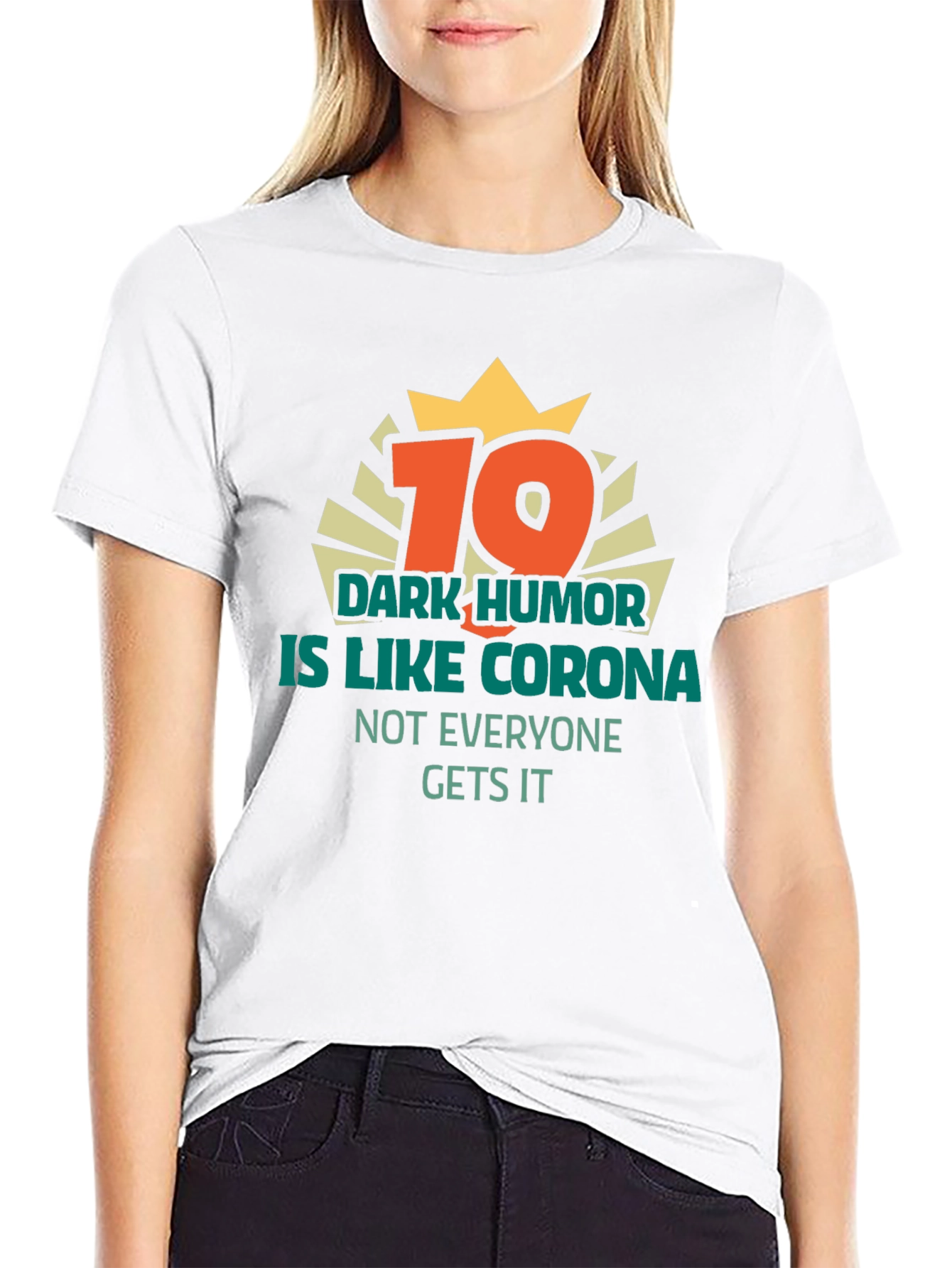 Black Dark Humor Corona T-Shirt Novelty Sarcastic Tee view 9