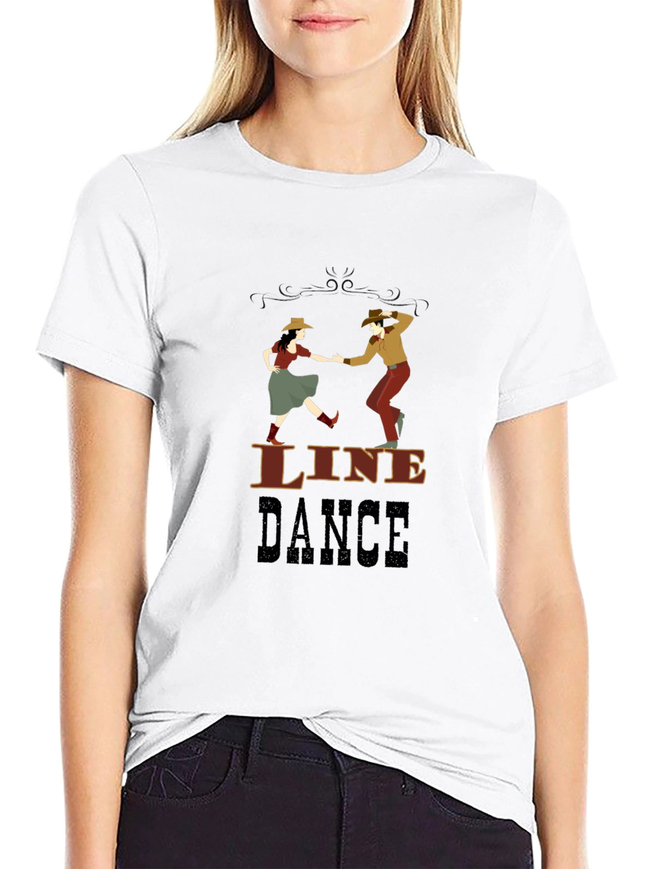 Line Dance Graphic T-Shirt - Western Style Dancing Tee - 9