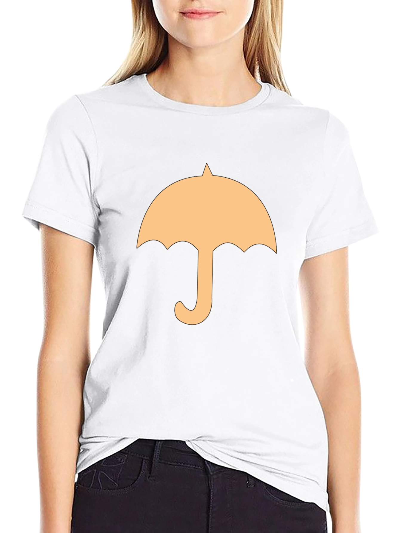 Black Umbrella Graphic Tee - Stylish Black Cotton T-Shirt view 9