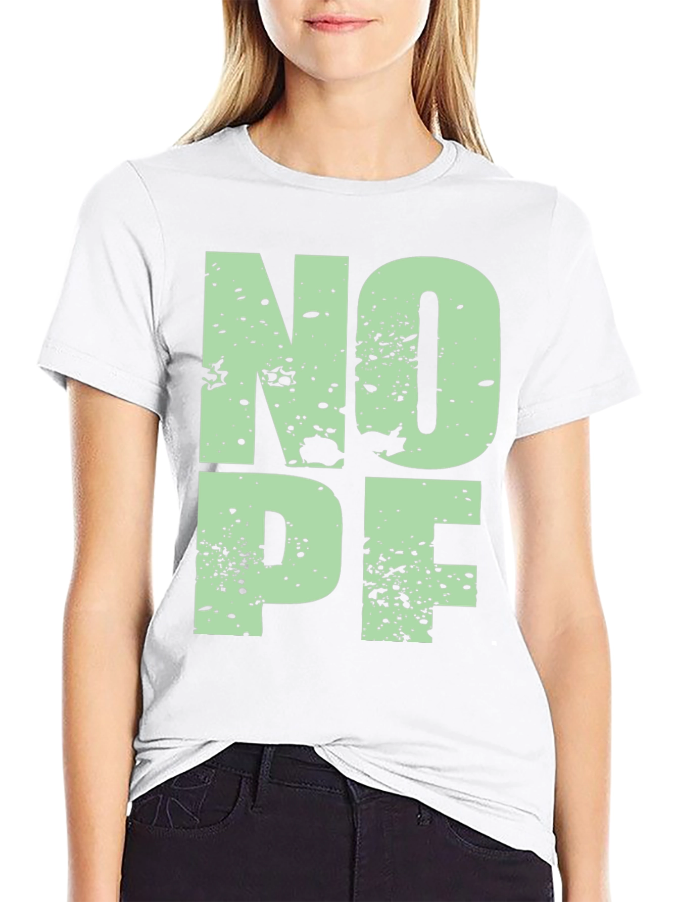 Black Nope Graphic T-Shirt - Black view 9