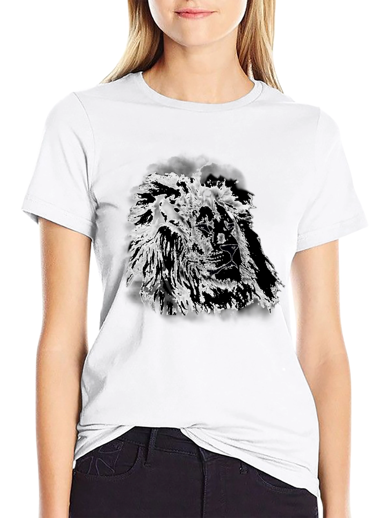 Black Lion Graphic Black T-Shirt - Bold Style view 9