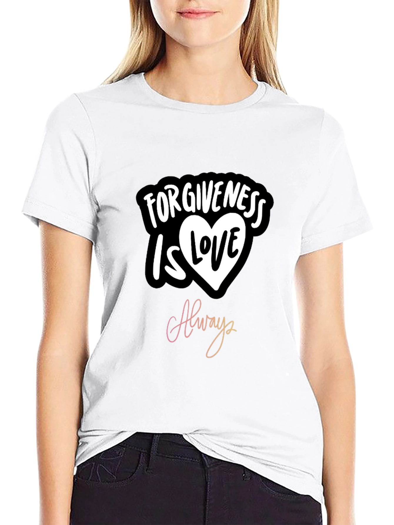 Black Forgiveness is Love Always Graphic T-Shirt view 9