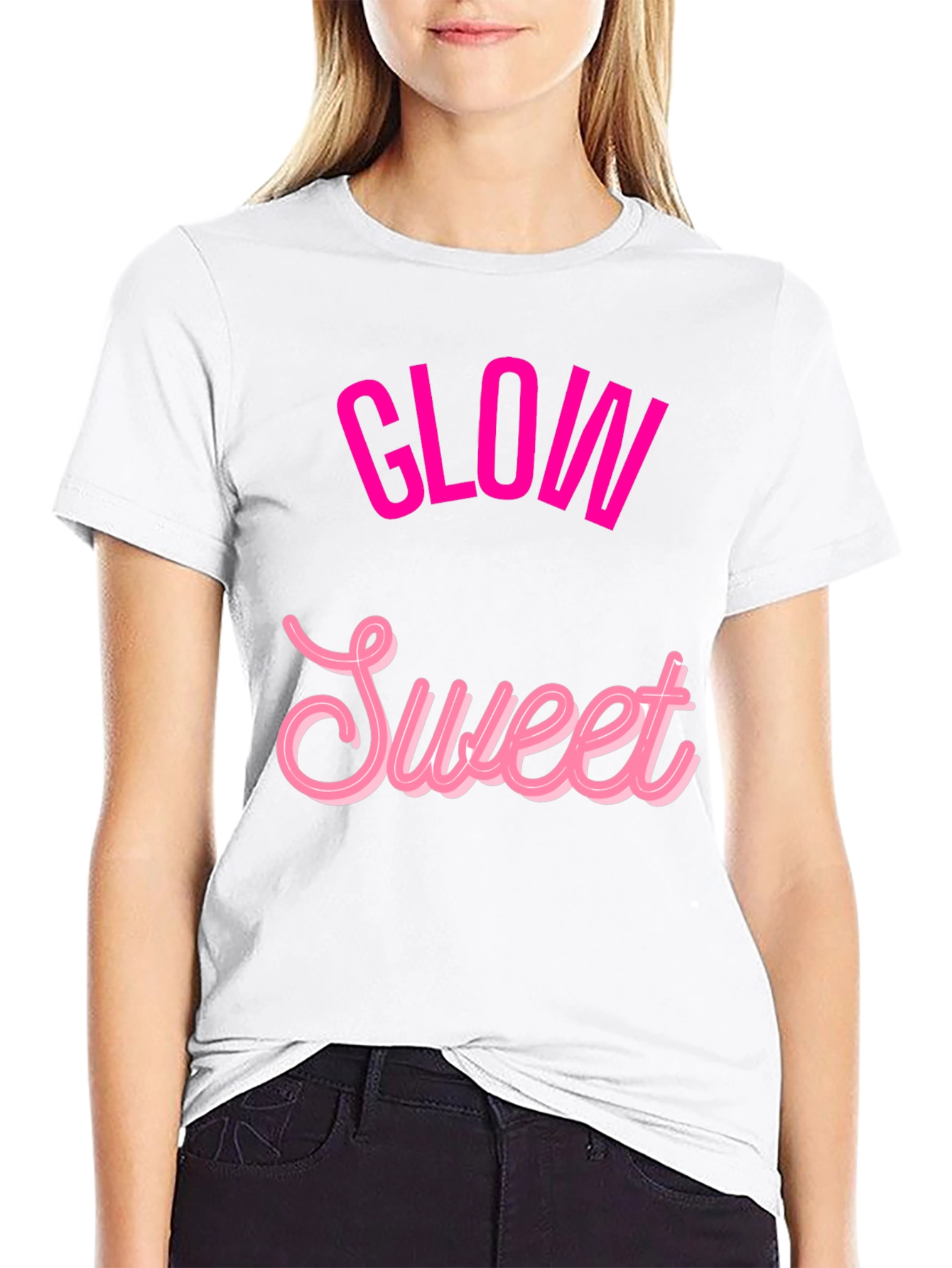 Black Glow Sweet Graphic Tee - Trendy Casual T-Shirt view 9