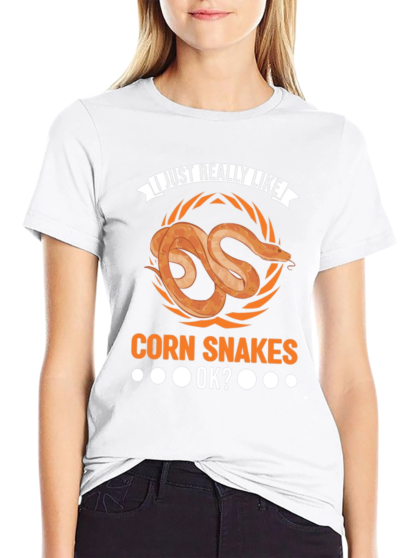 Black Corn Snake Lover T-Shirt - I Just Really Like Corn Snakes OK? view 9