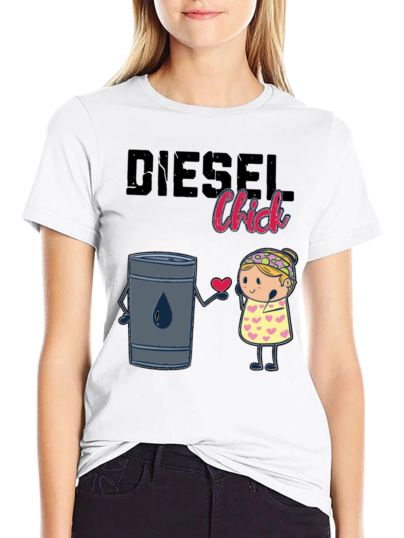 Black Diesel Chick Graphic T-Shirt view 9