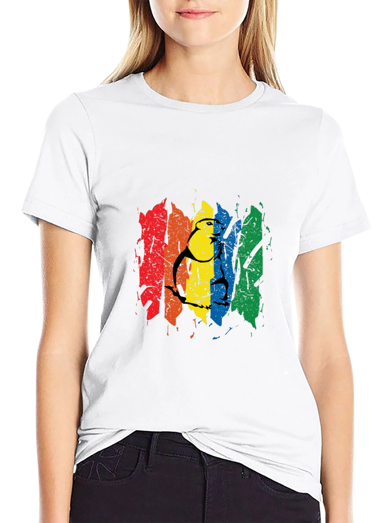 Black Rainbow Pride Graphic Tee - Men's Black T-Shirt view 9