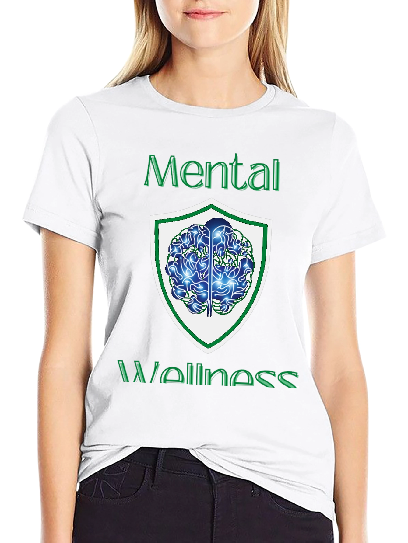 Black Mental Wellness Graphic Tee - Black view 9