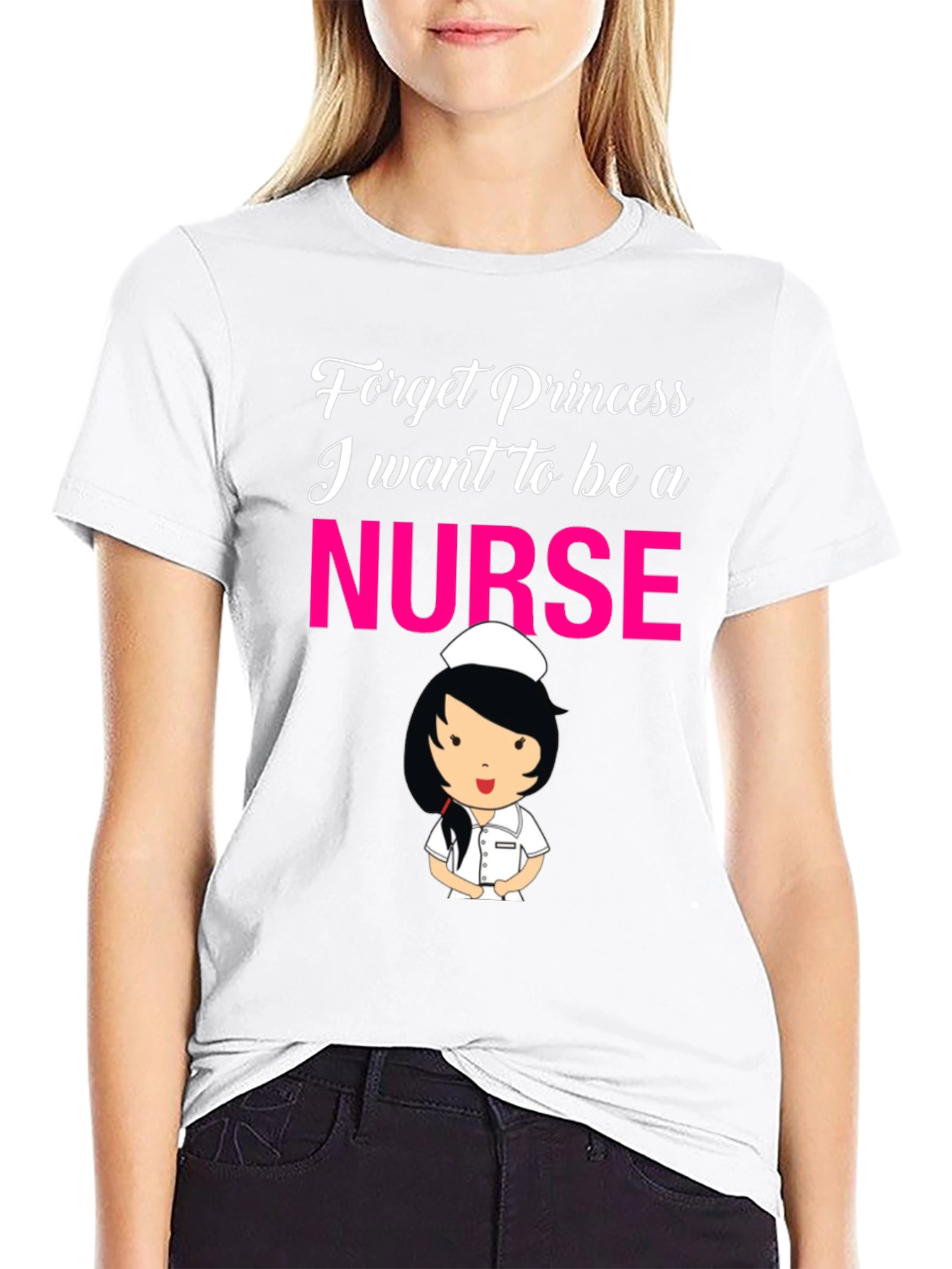Black Forget Princess Nurse T-Shirt view 9