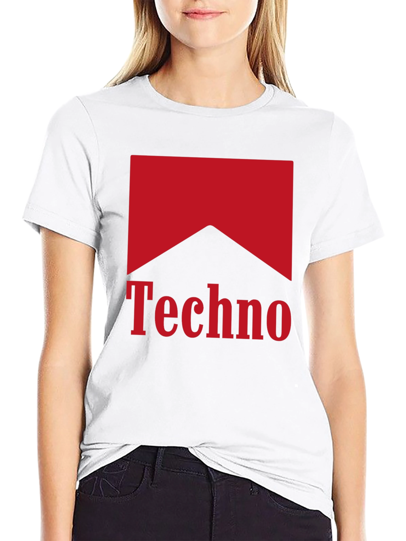 Black Techno Marlboro Style T-Shirt view 9