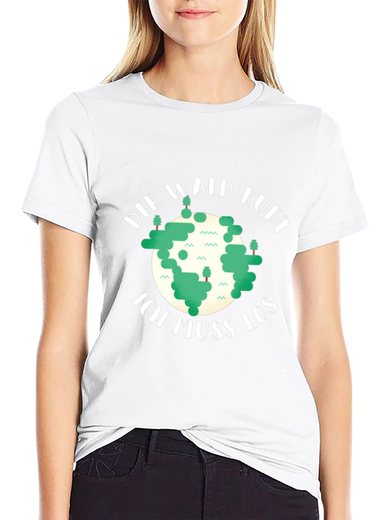Black Der Wald Ruft T-Shirt - Nature Lover's Tee view 9