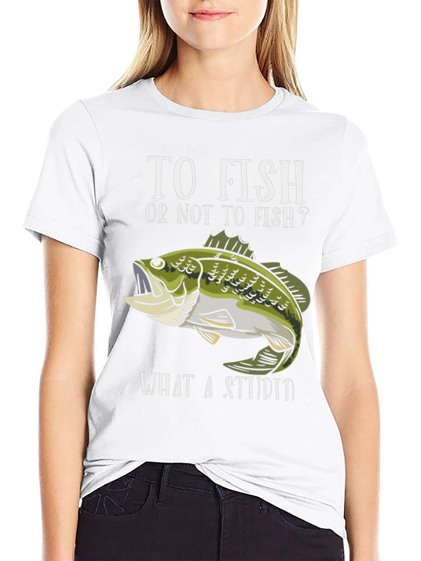 Black To Fish Or Not To Fish Funny Fishing T-Shirt view 9