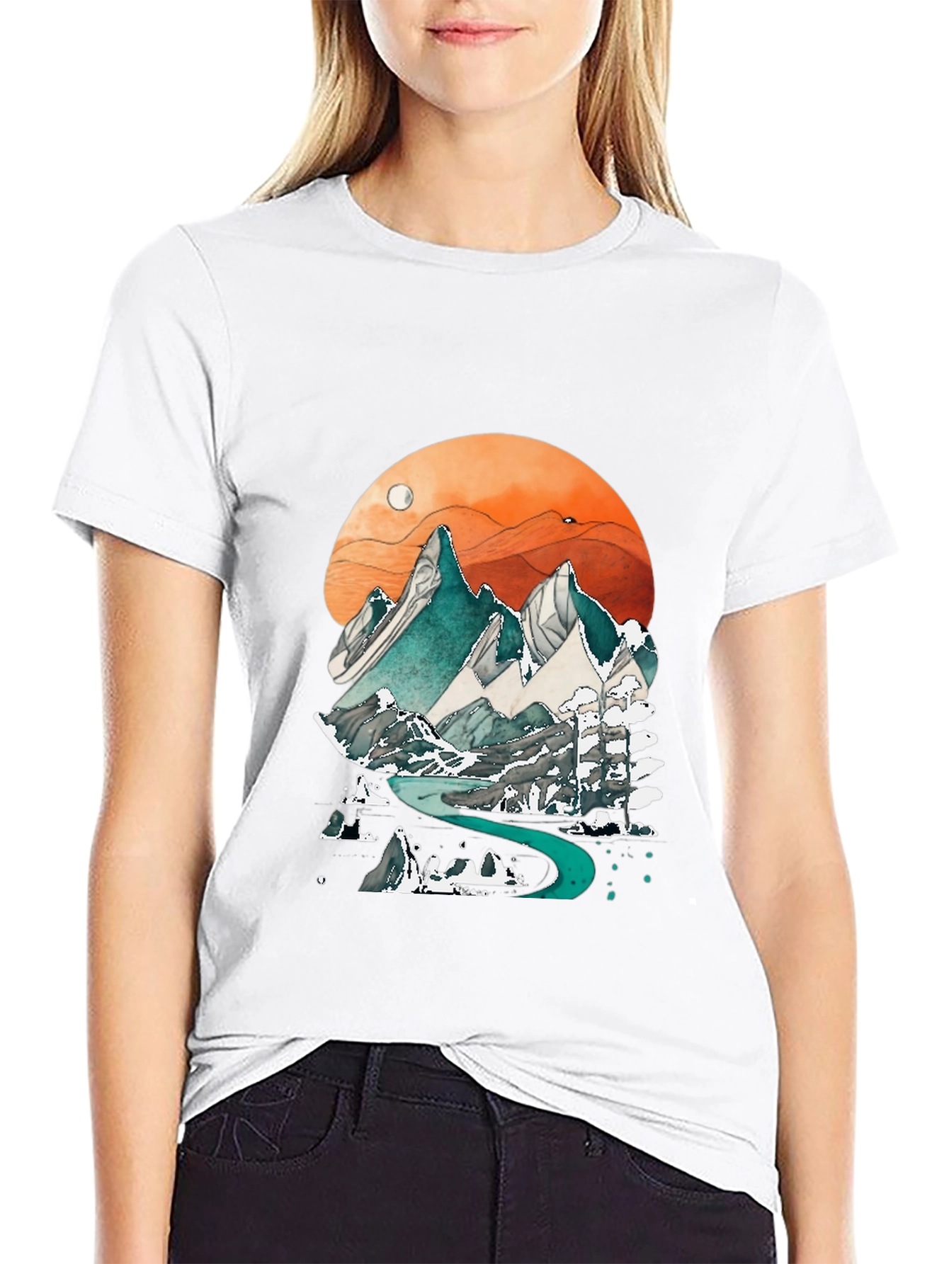 Mountain Graphic Print Men's Tee - 9