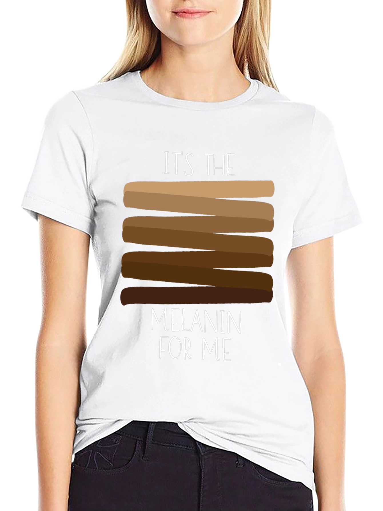 Black It's the Melanin for Me Graphic T-Shirt view 9