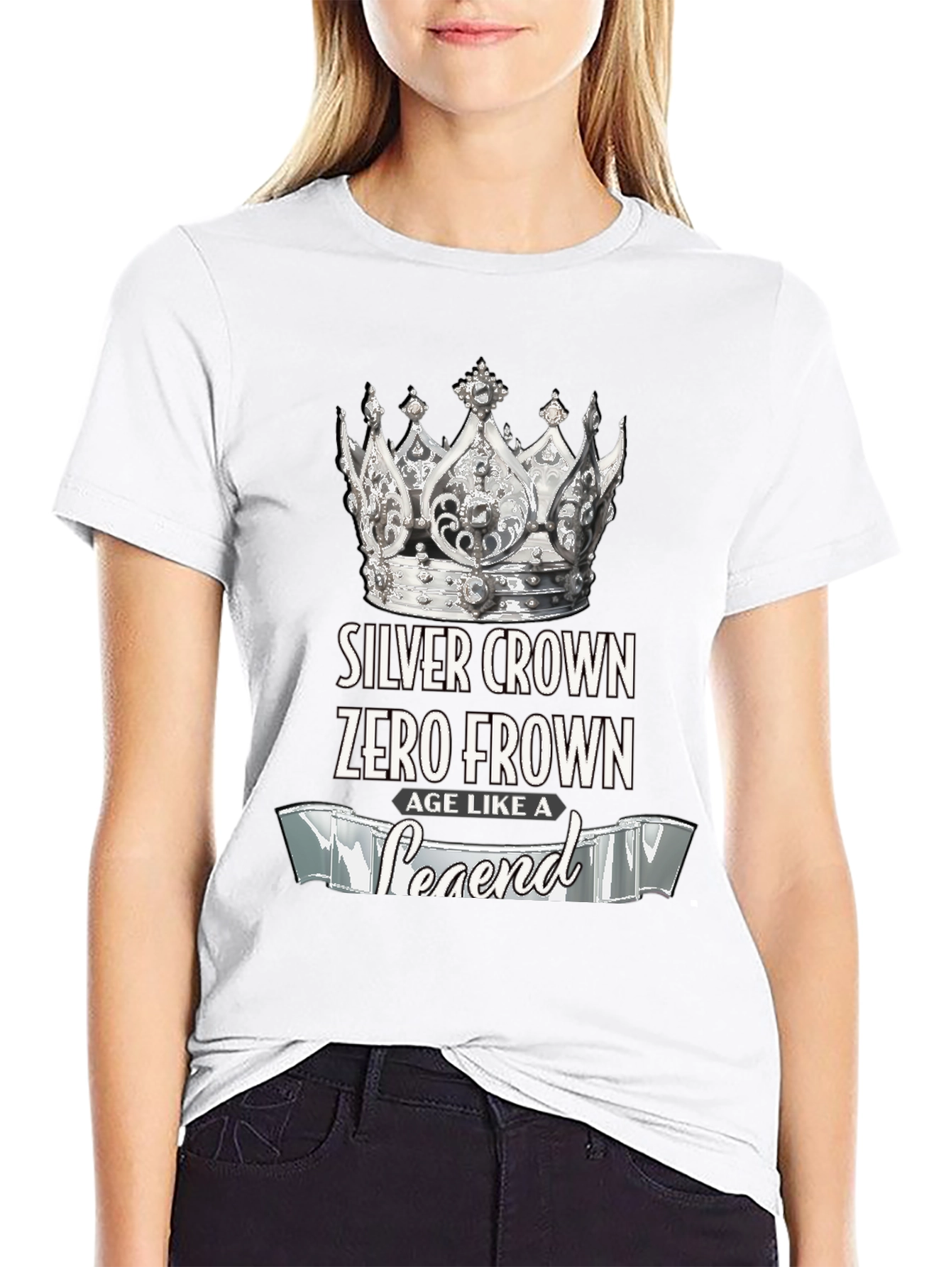 Black Silver Crown Legend Tee view 9