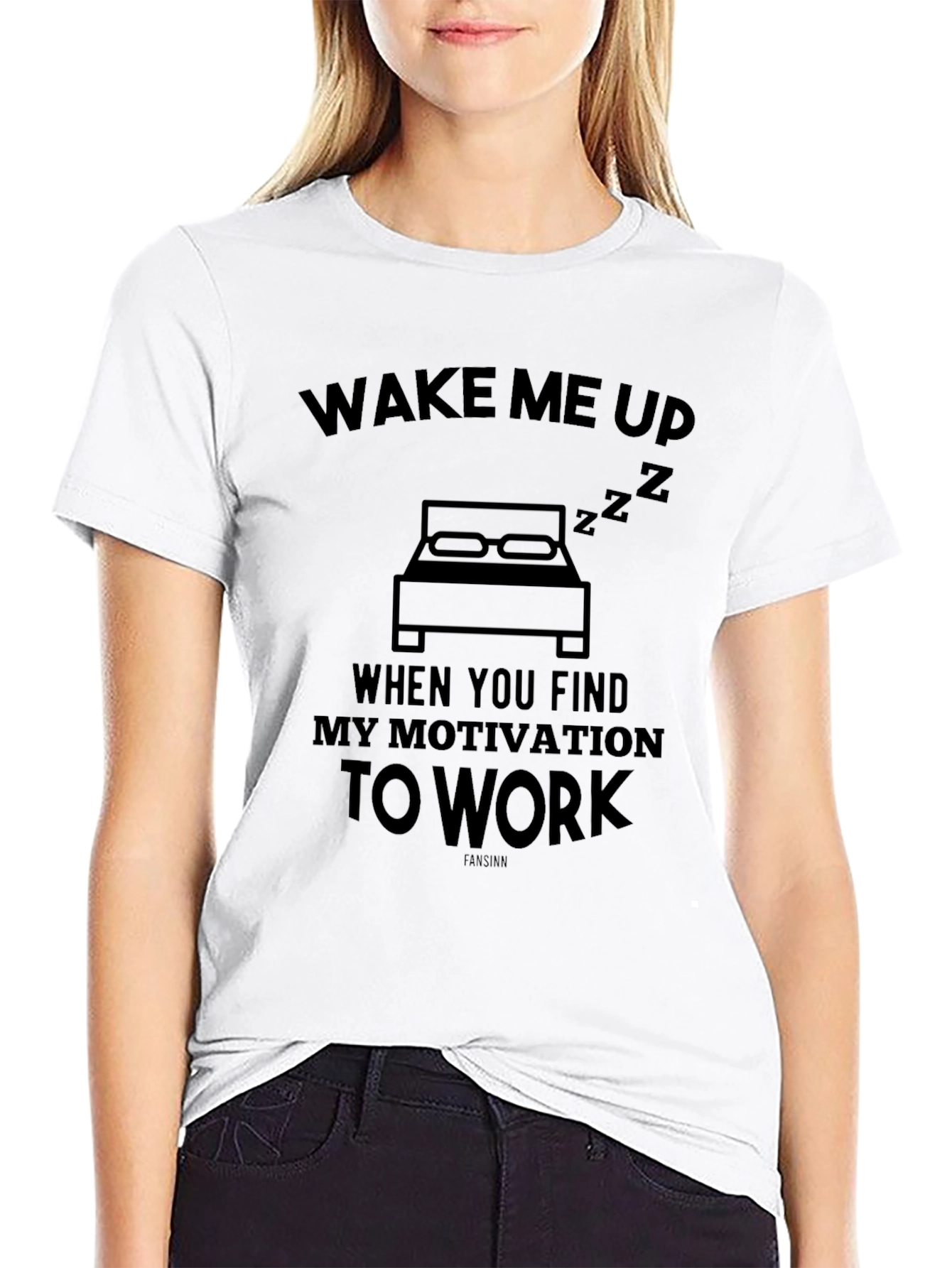Black Funny Wake Me Up When Motivation Shirt view 9
