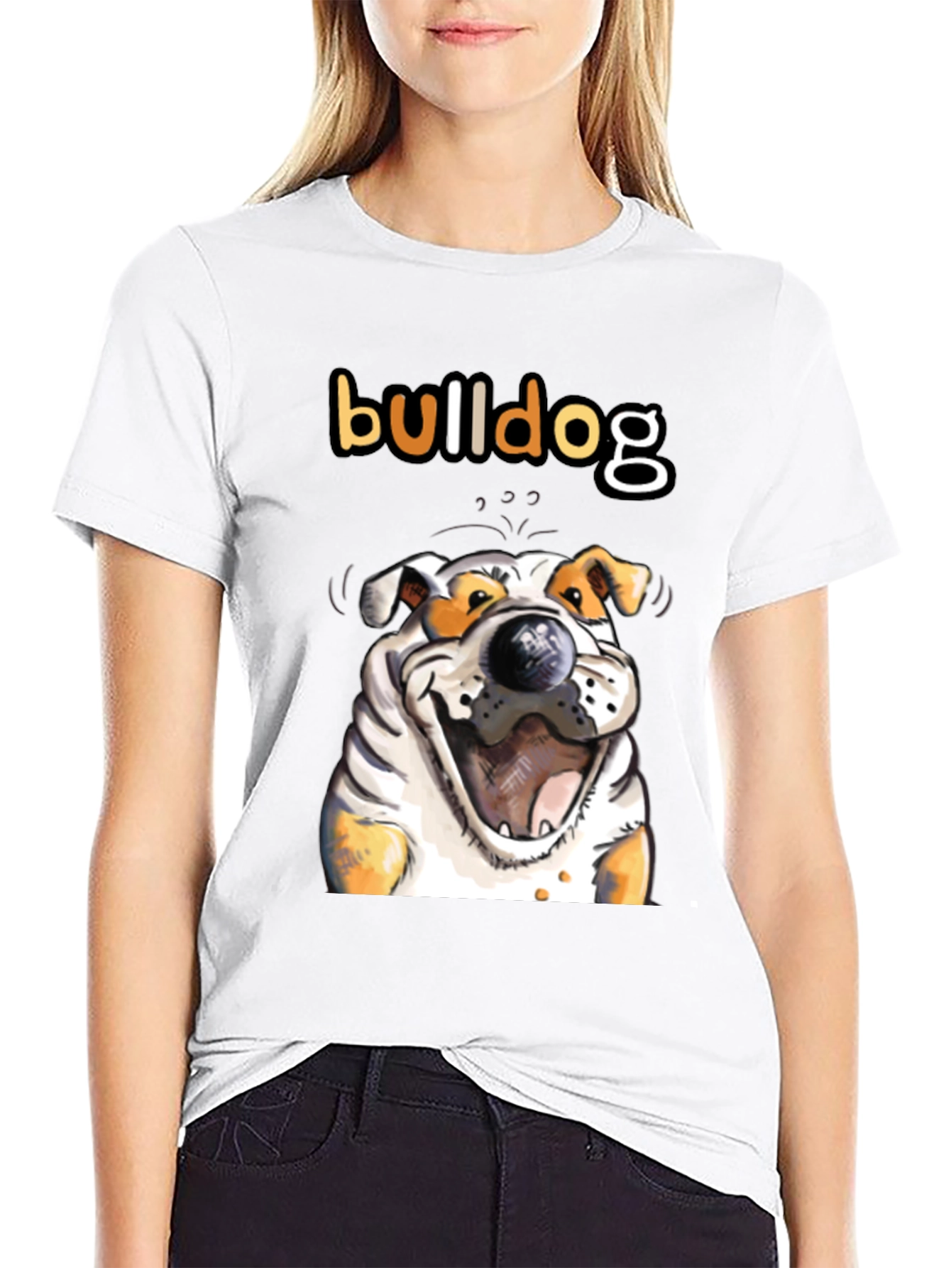 Black Bulldog Graphic Tee - Unisex Cotton T-Shirt view 9