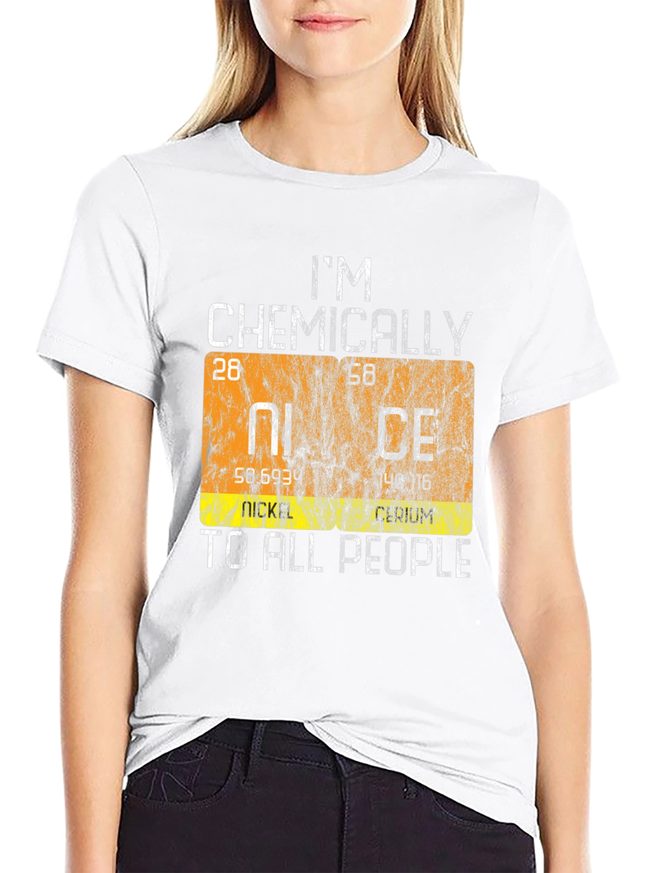 Black Chemically Nice T-Shirt - Science Pun Tee view 9