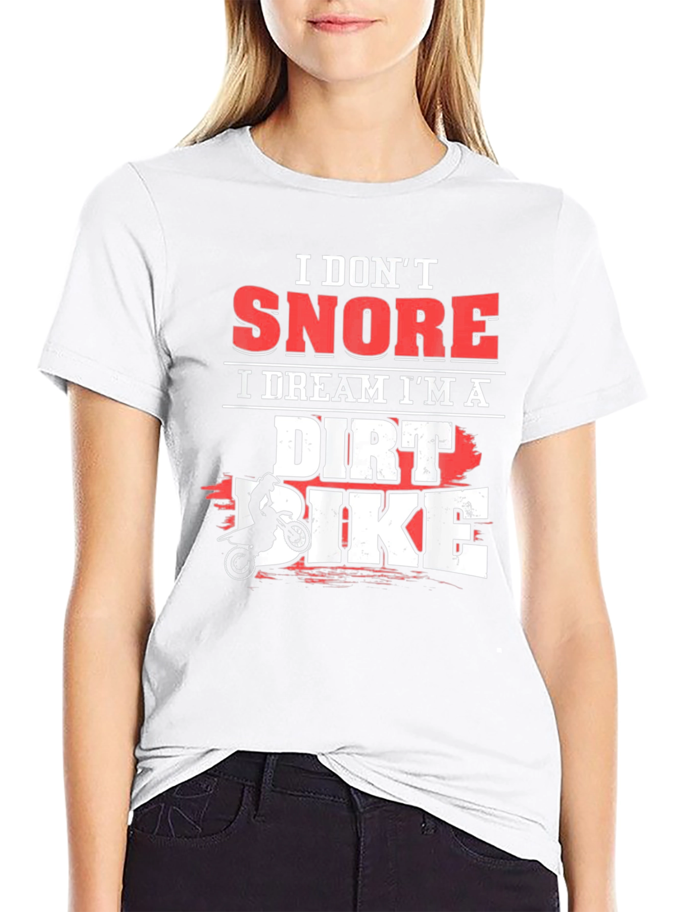 Black I Don't Snore I Dream I'm A Dirt Bike T-Shirt view 9