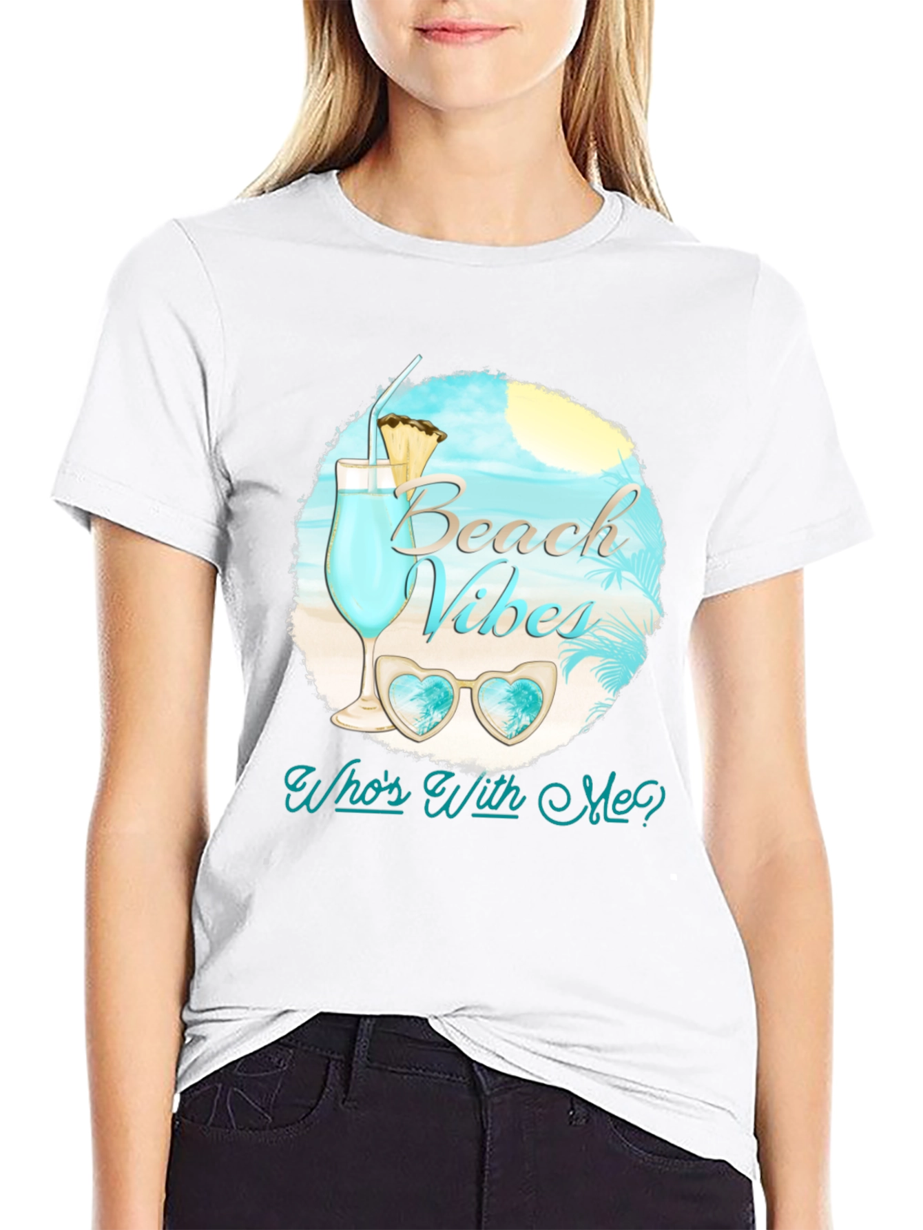 Black Beach Vibes Graphic Tee - Summer Ready! view 9