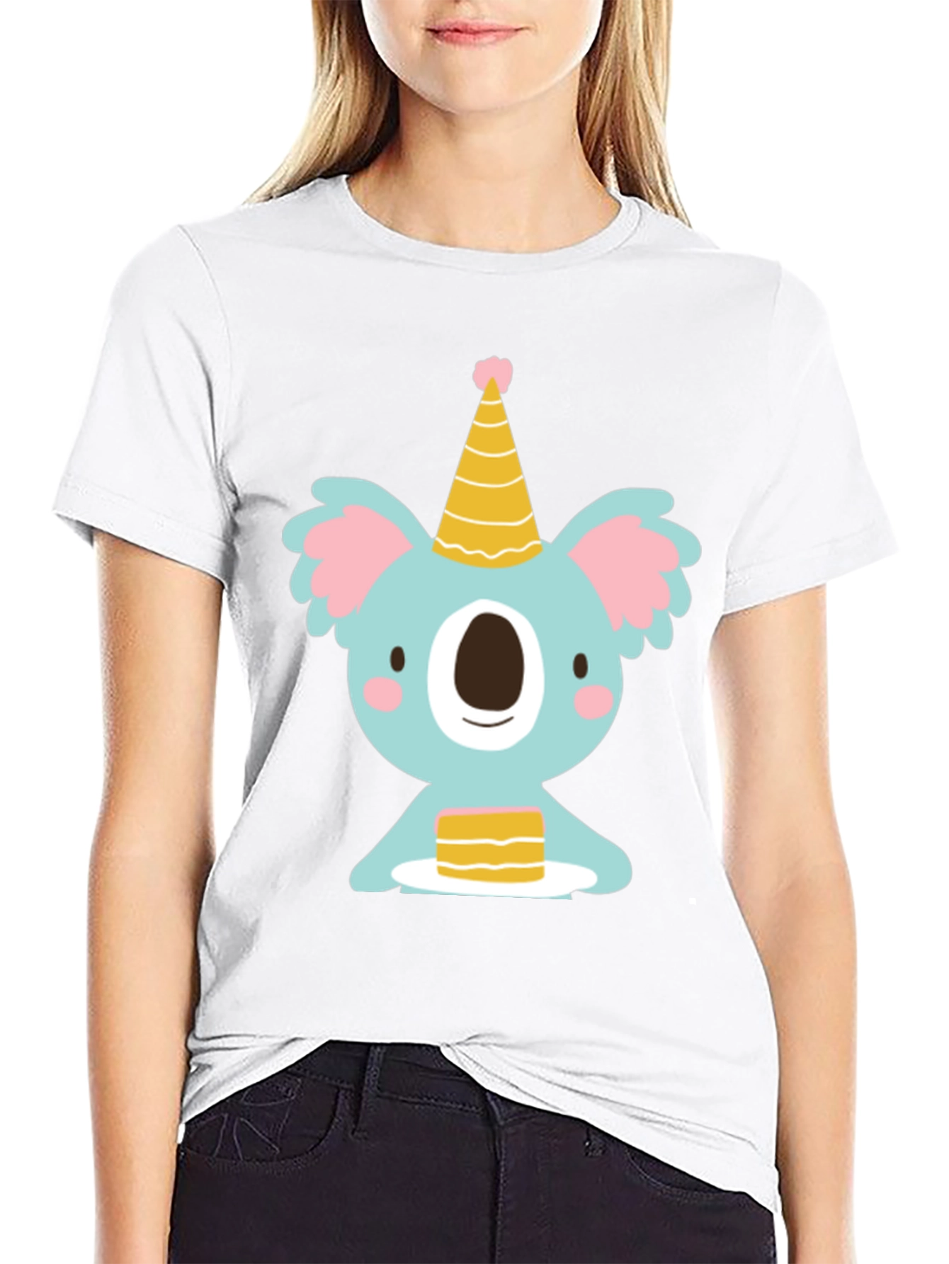 Black Koala Birthday Party T-Shirt - Cute Cartoon Tee view 9
