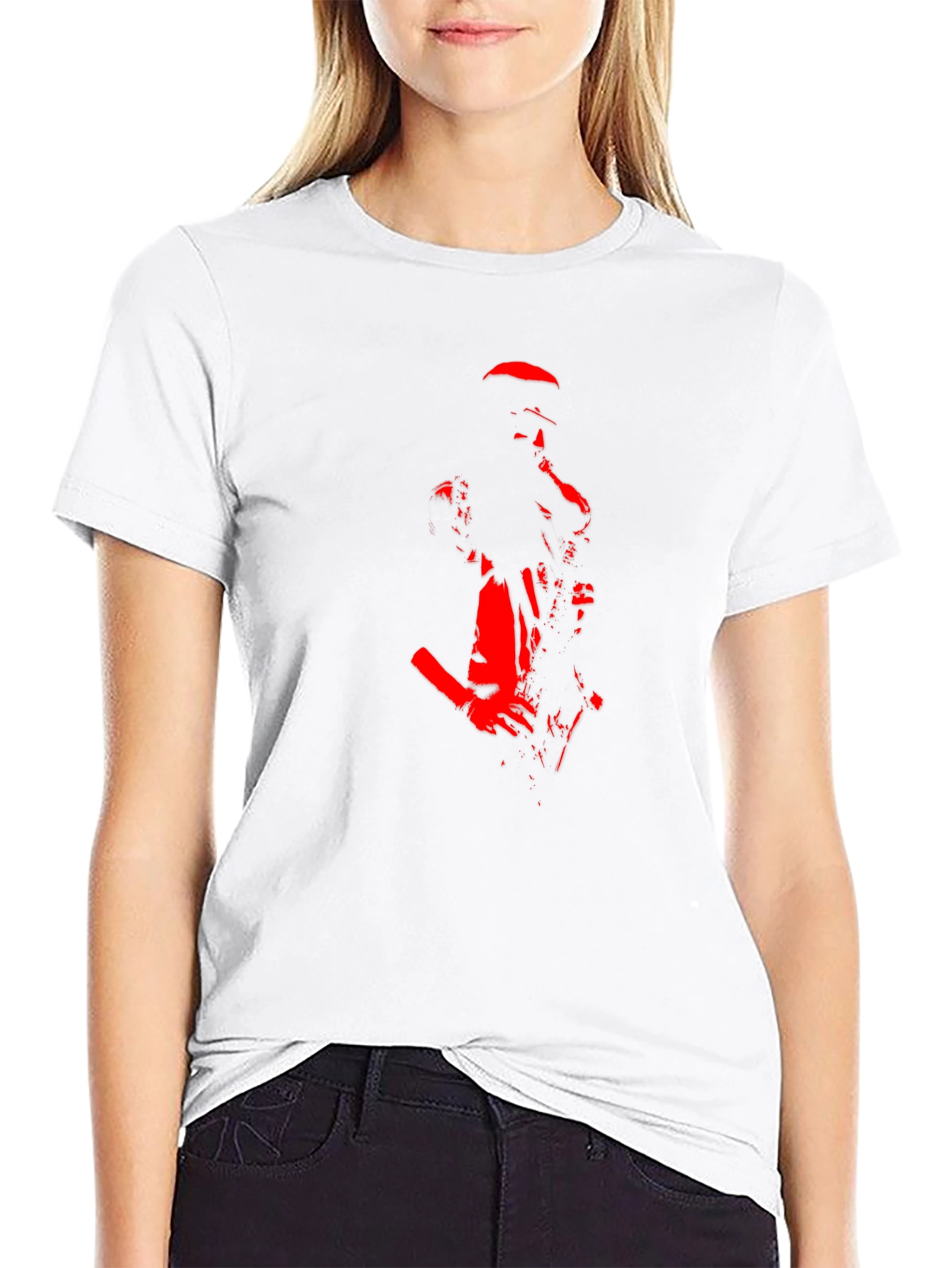 Black Saxophone Player Graphic T-Shirt view 9