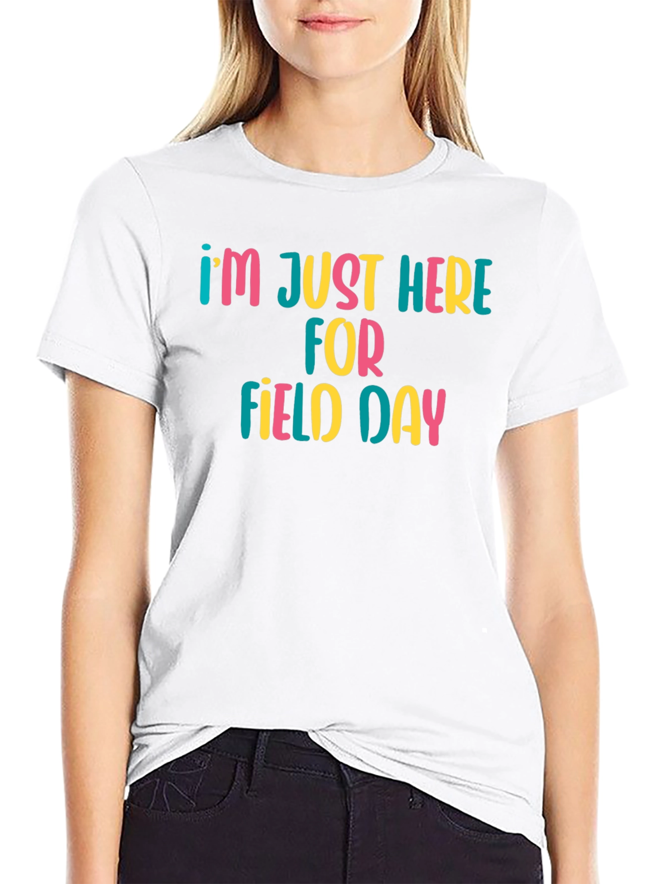 Black I'm Just Here For Field Day T-Shirt view 9