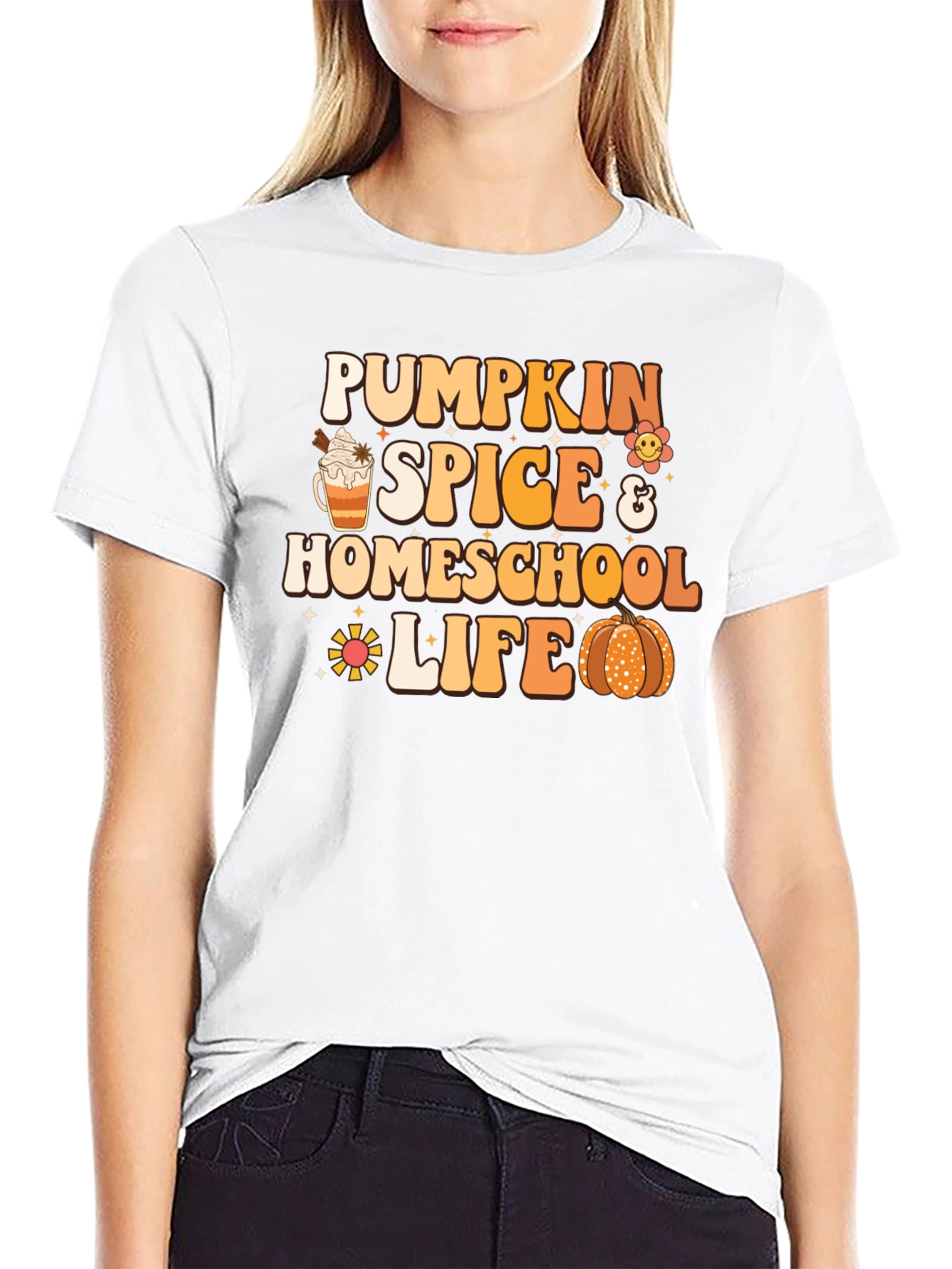 Pumpkin Spice Homeschool Life Black T-Shirt - 9
