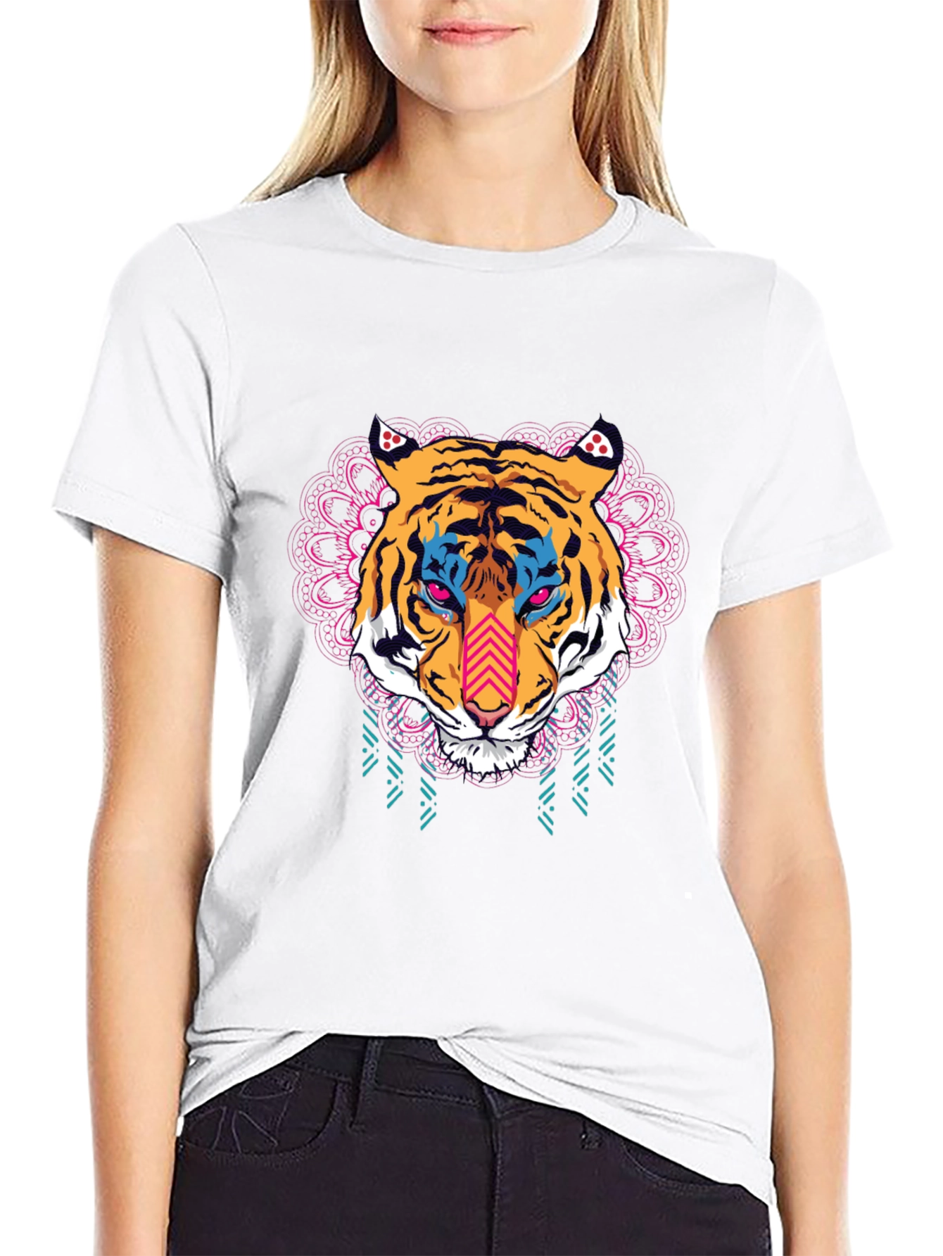 Black Tiger Graphic Tee - Vibrant Animal Design view 9