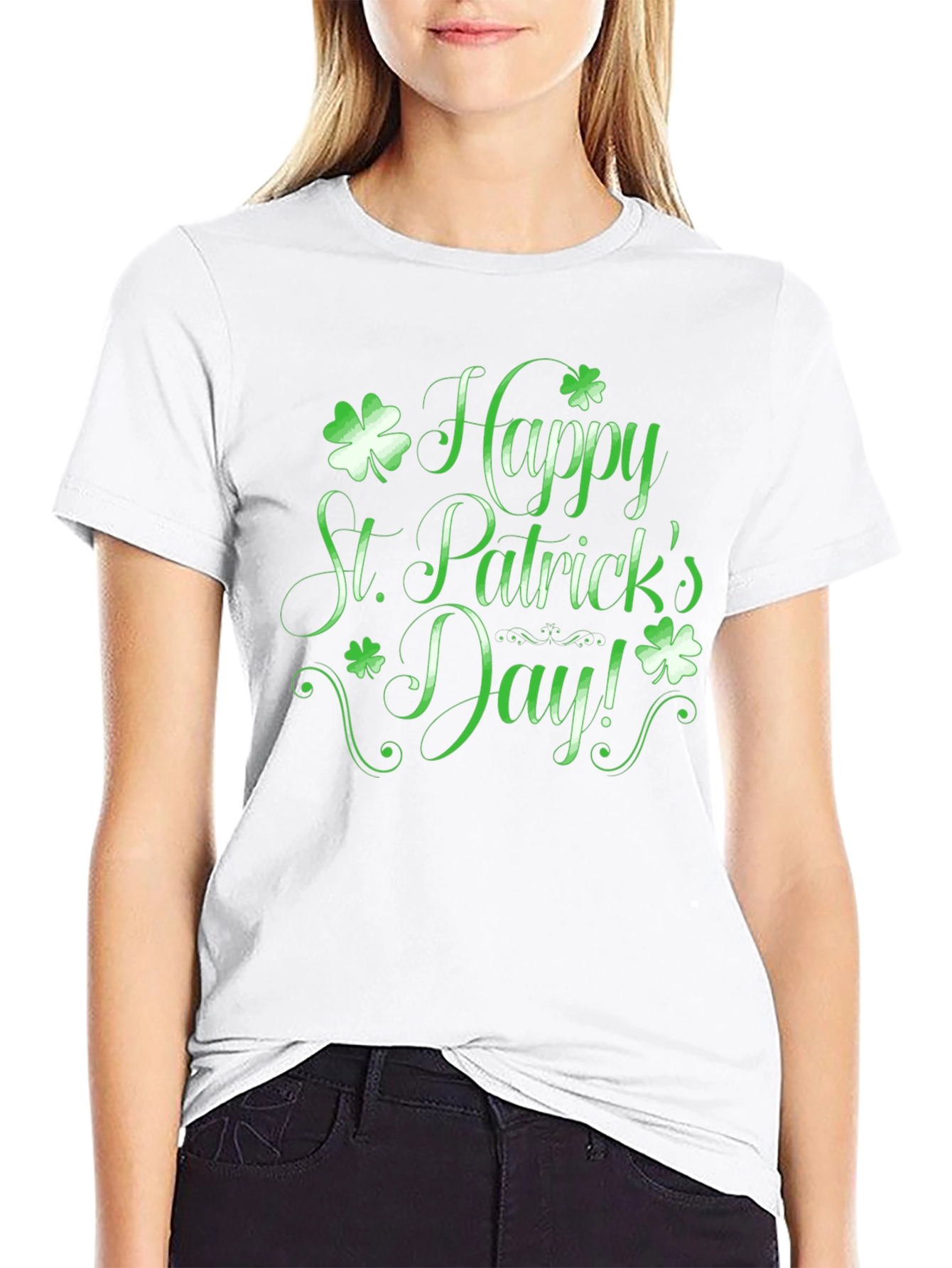 Black Happy St. Patrick's Day Graphic Tee view 9