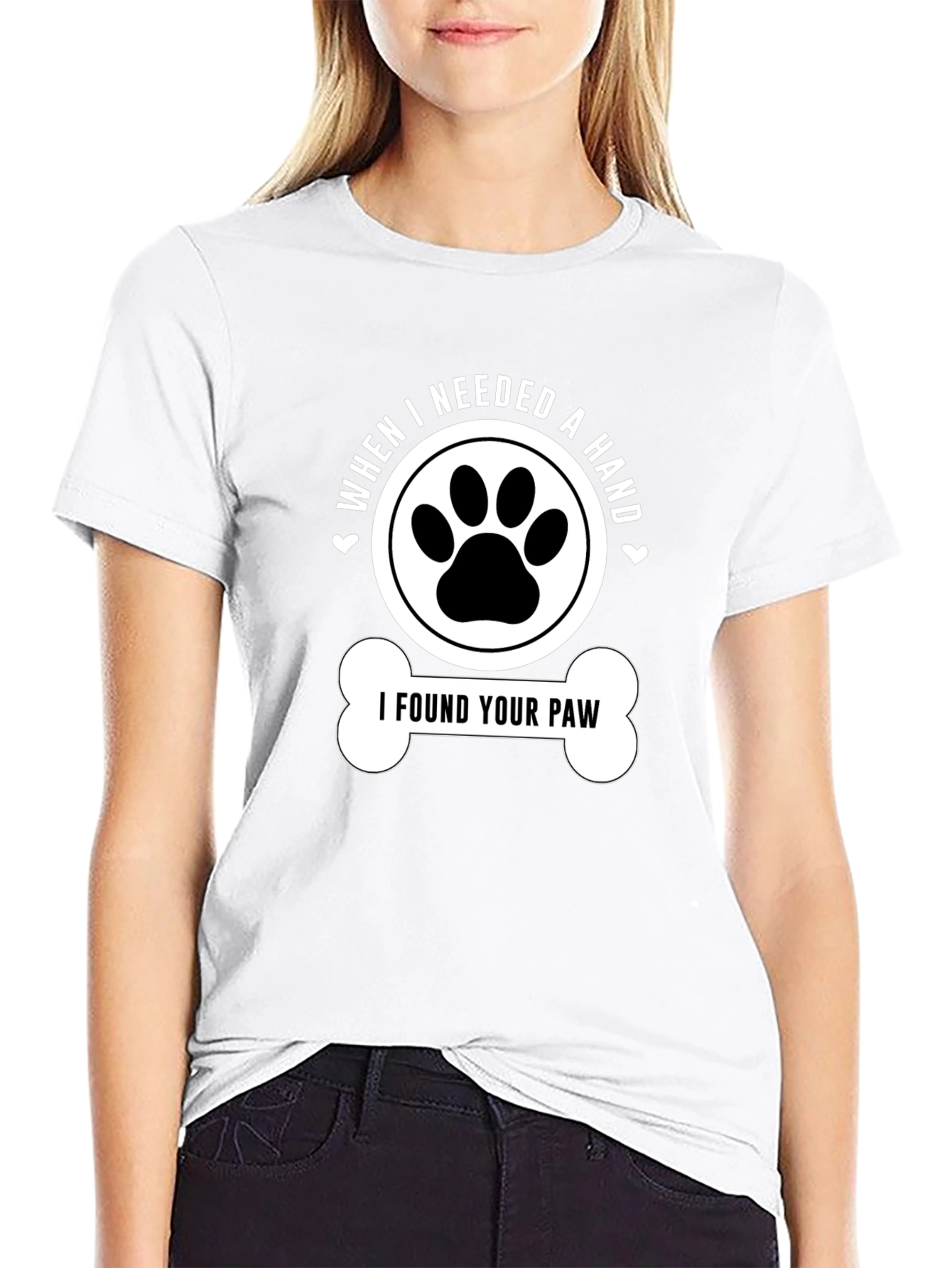 Black Dog Paw Print T-Shirt view 9
