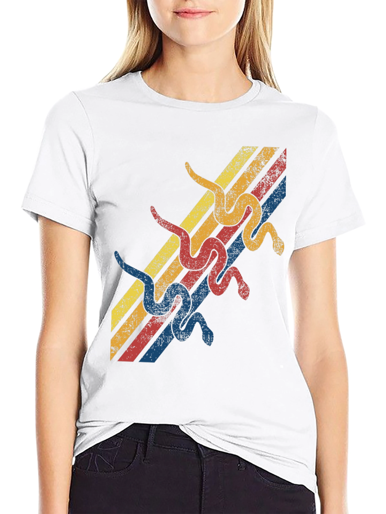 Black Retro Snake T-Shirt view 9