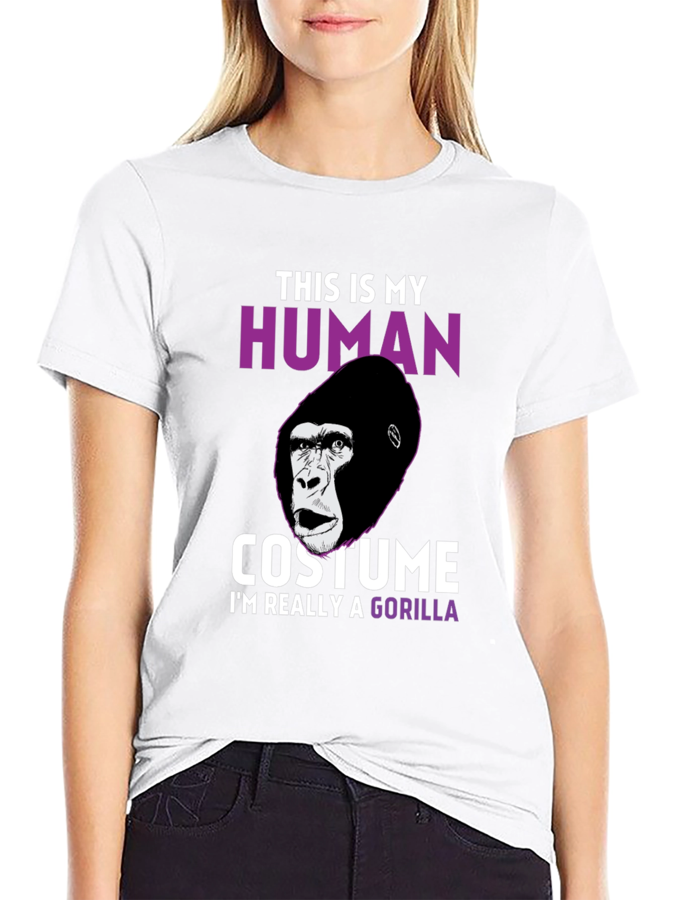 Black Human Costume Gorilla T-Shirt view 9
