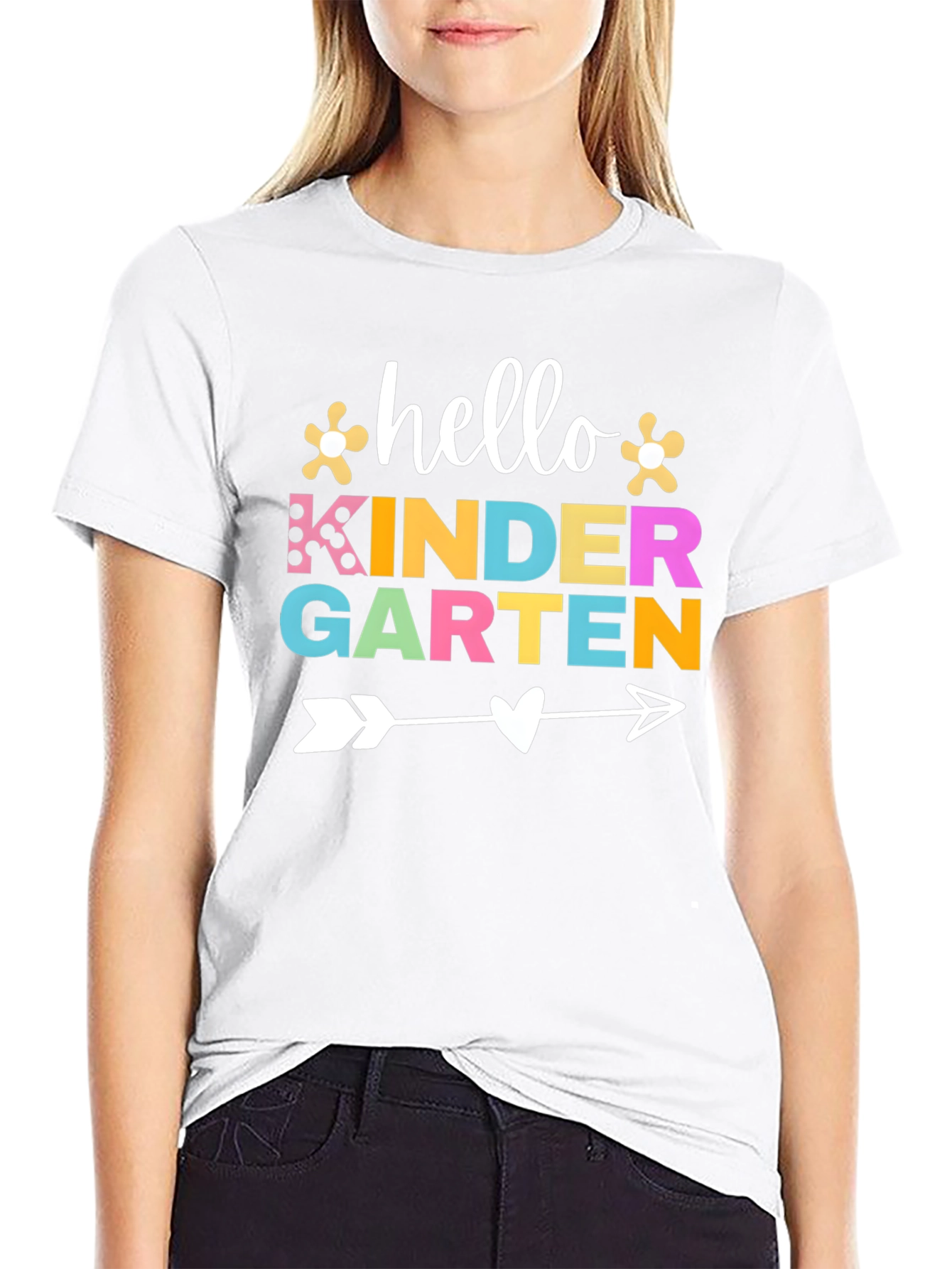 Black Hello Kindergarten T-Shirt view 9