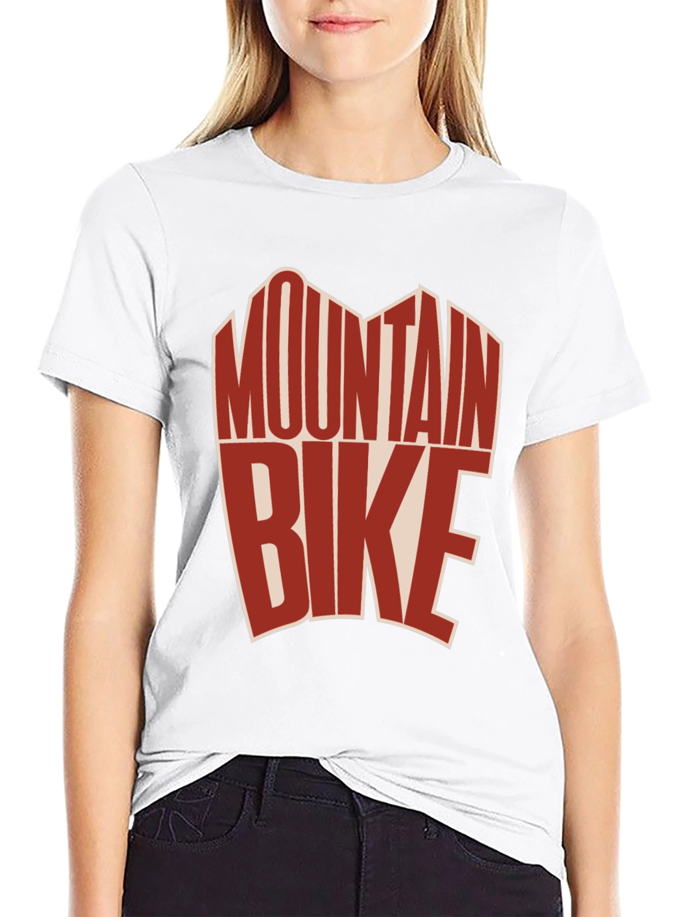 Black Mountain Bike Graphic Tee - Black Cotton T-Shirt view 9