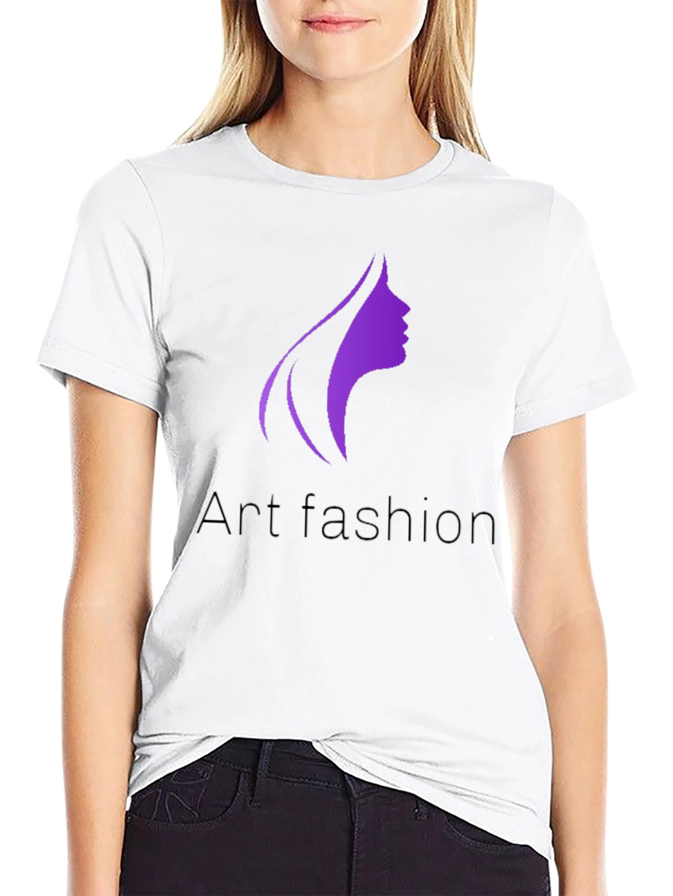 Black Art Fashion Graphic Tee - Stylish Black T-Shirt view 9